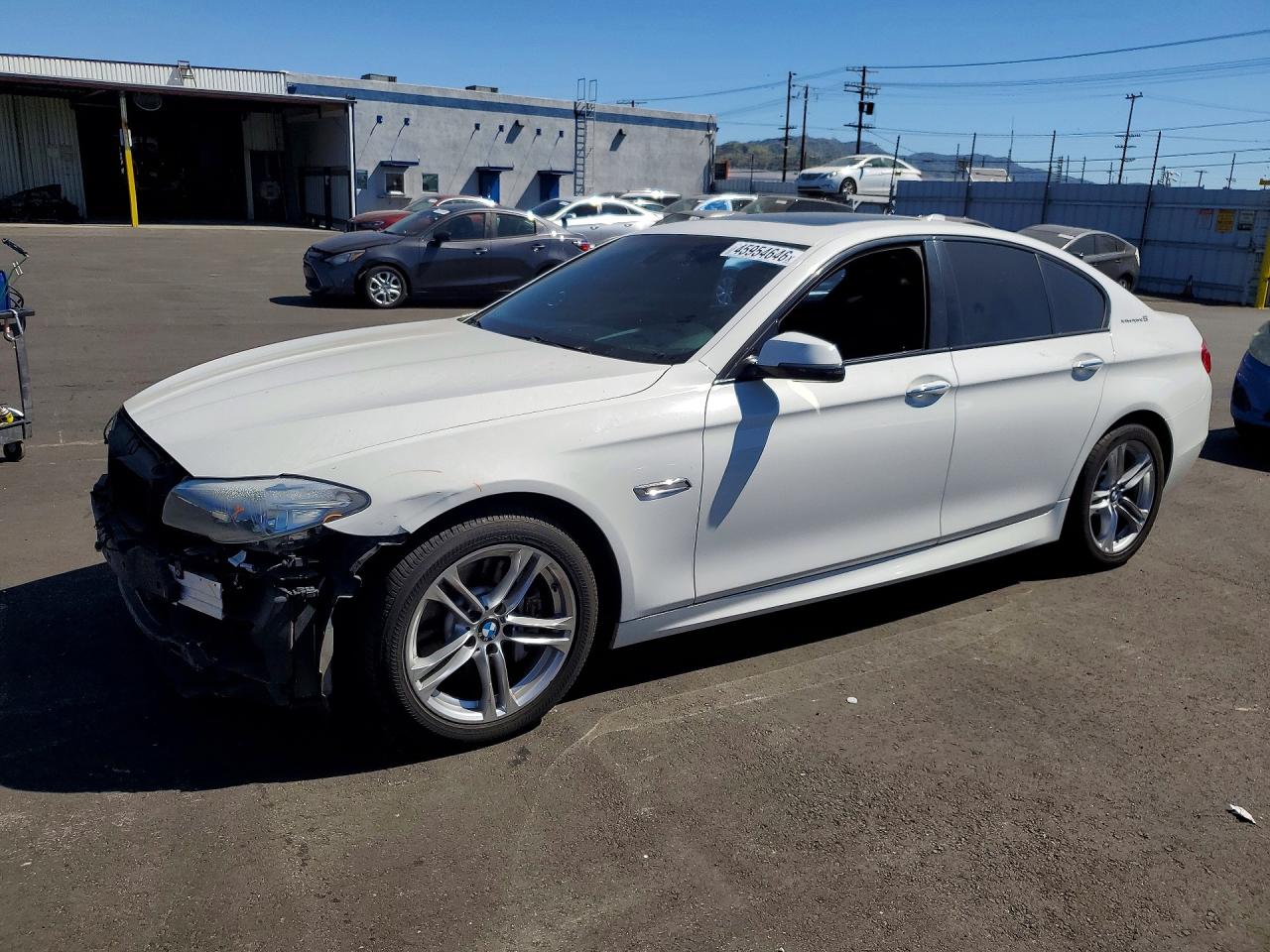 2014 Bmw Activehybrid 5 White vin: WBA5E1C59ED221050