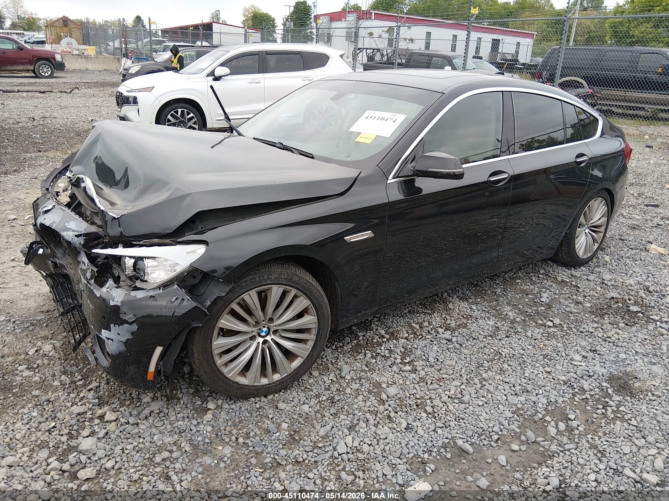 2015 Bmw 535i Gran Turismo Black vin: WBA5M2C50FD872061