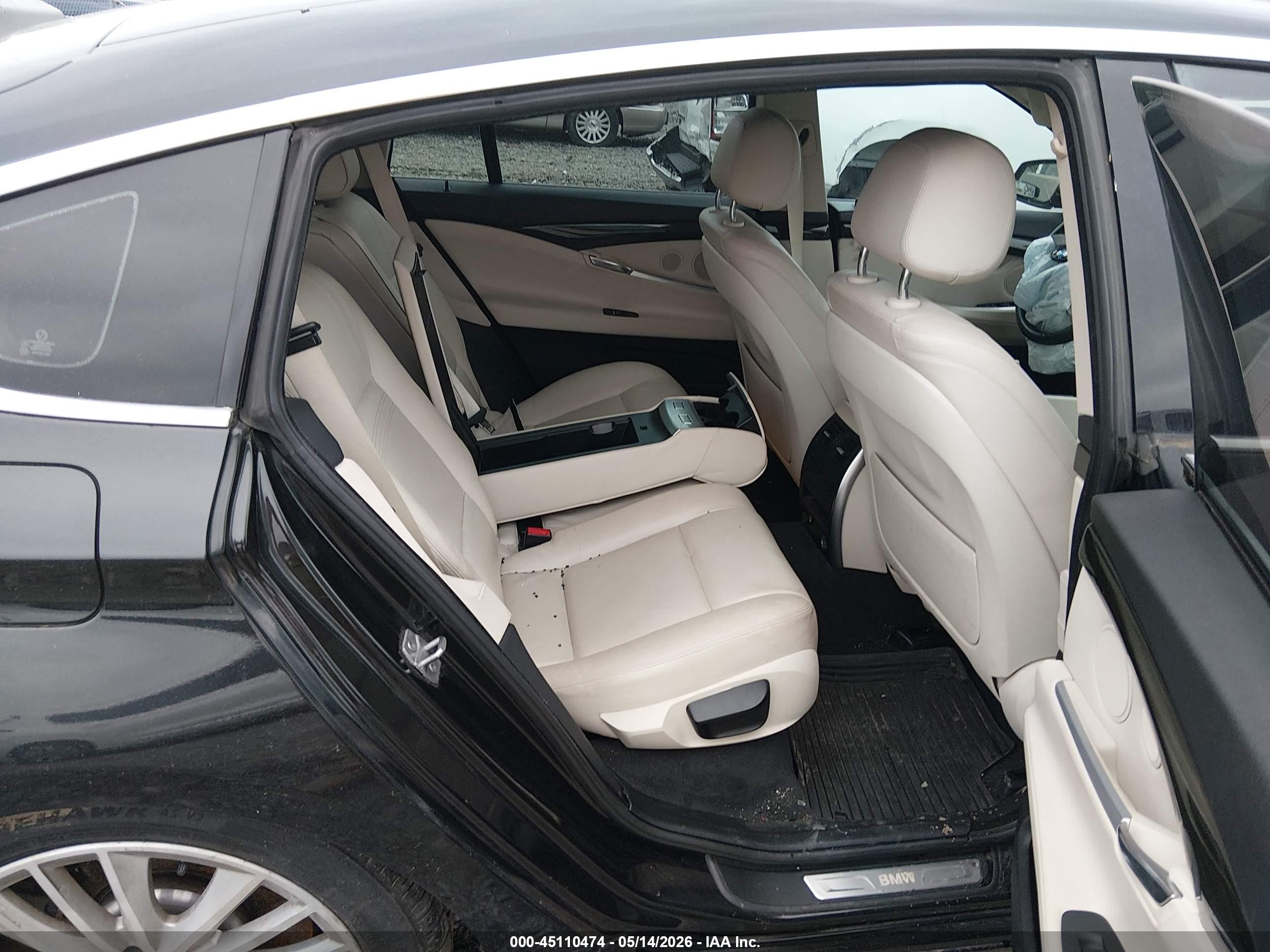 2015 Bmw 535i Gran Turismo Black vin: WBA5M2C50FD872061