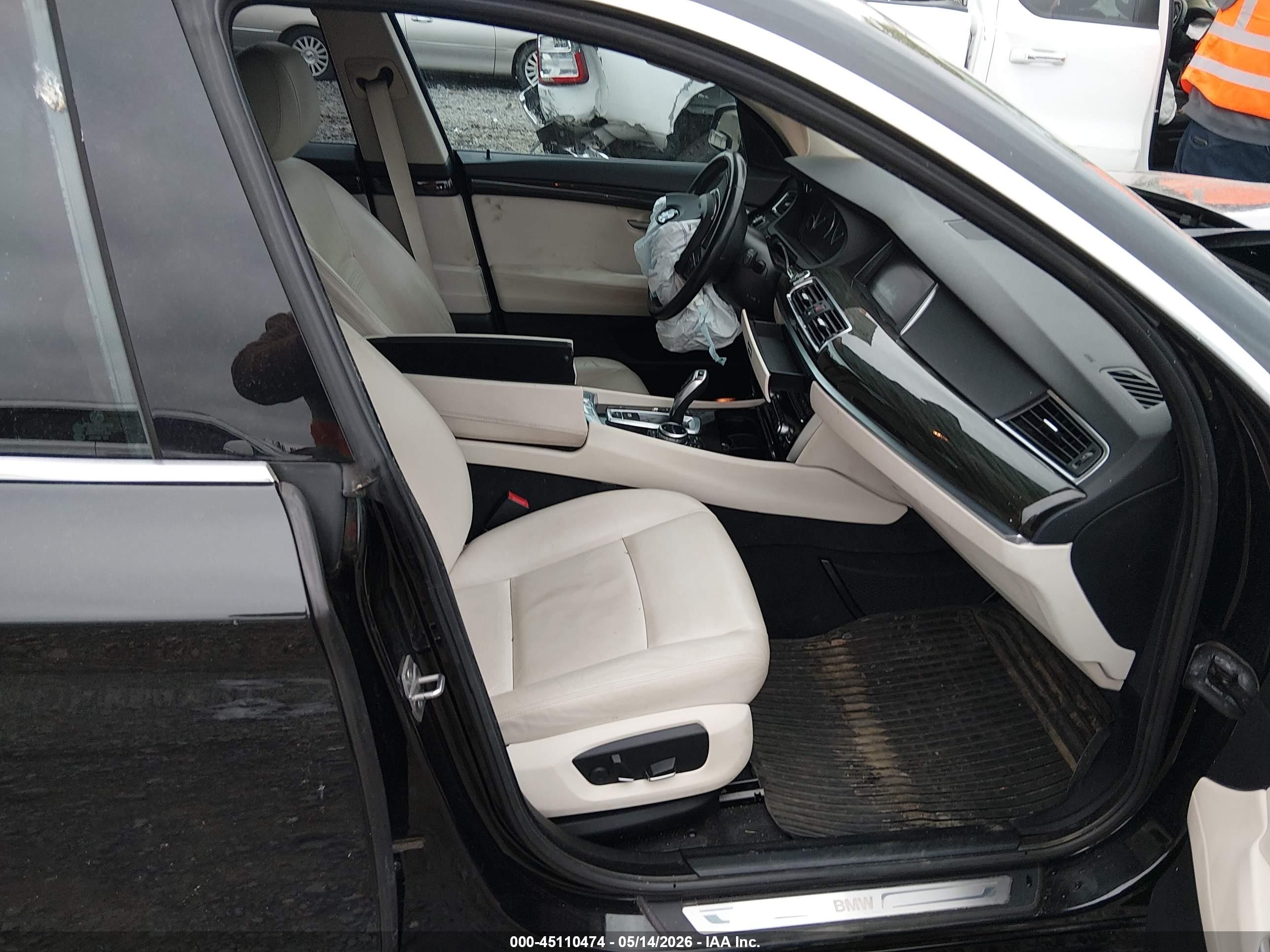 2015 Bmw 535i Gran Turismo Black vin: WBA5M2C50FD872061