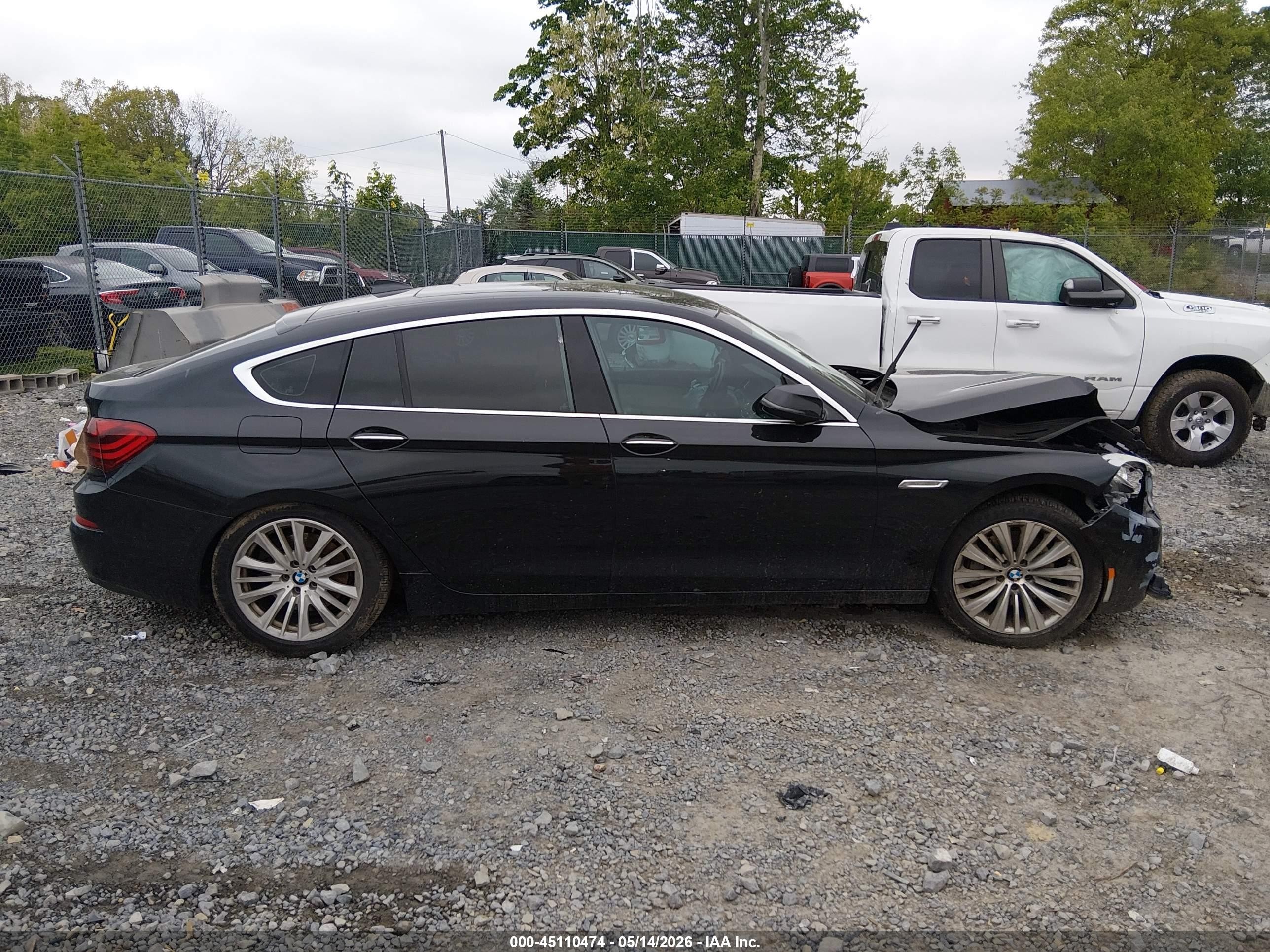 2015 Bmw 535i Gran Turismo Black vin: WBA5M2C50FD872061