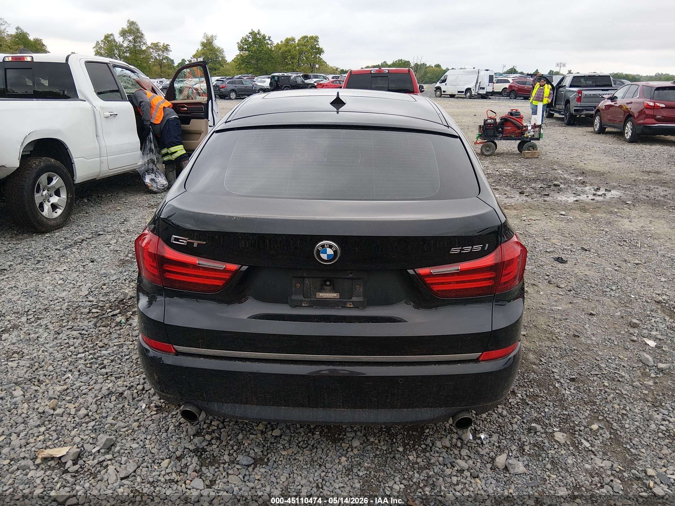 2015 Bmw 535i Gran Turismo Black vin: WBA5M2C50FD872061