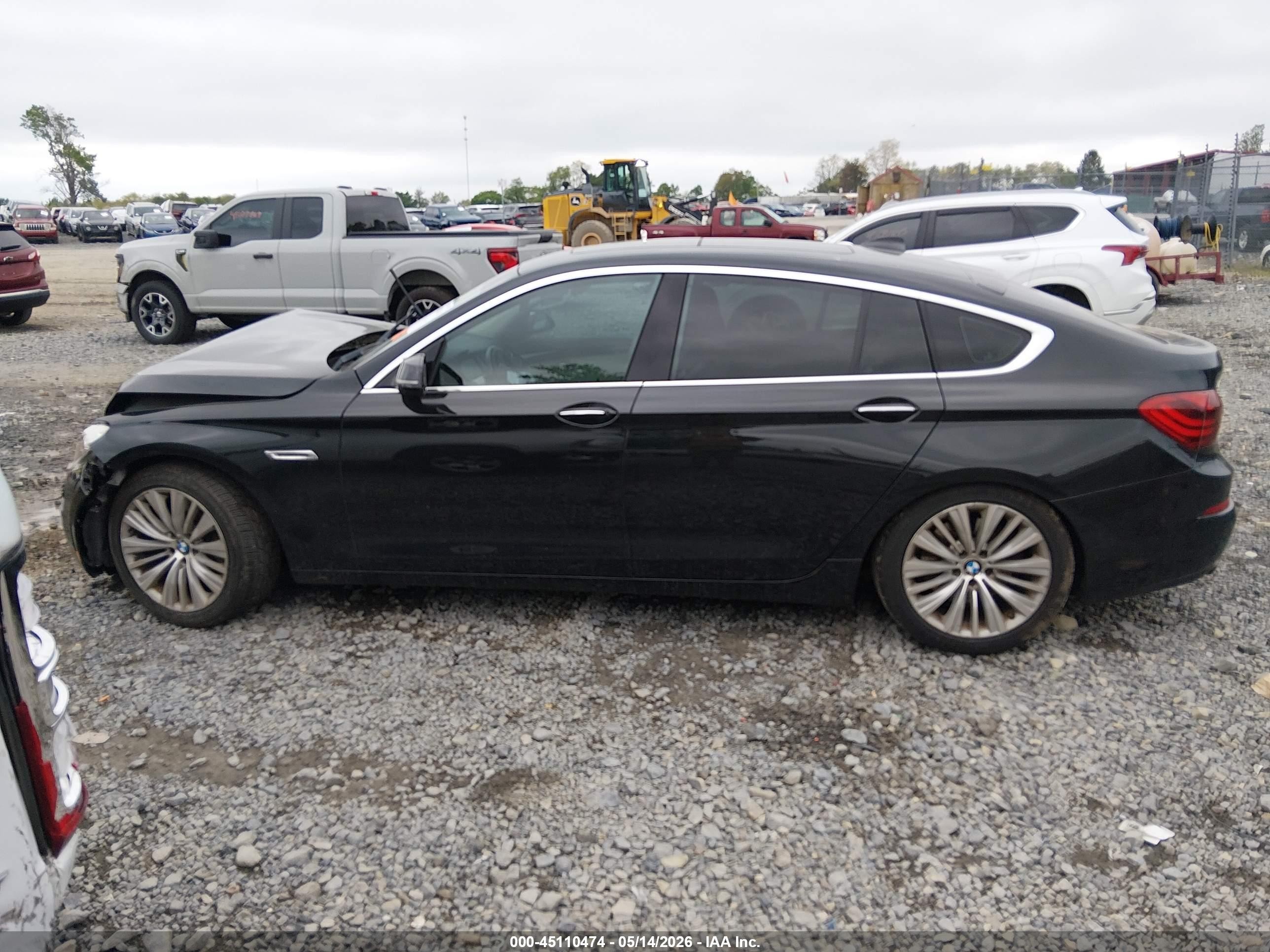 2015 Bmw 535i Gran Turismo Black vin: WBA5M2C50FD872061
