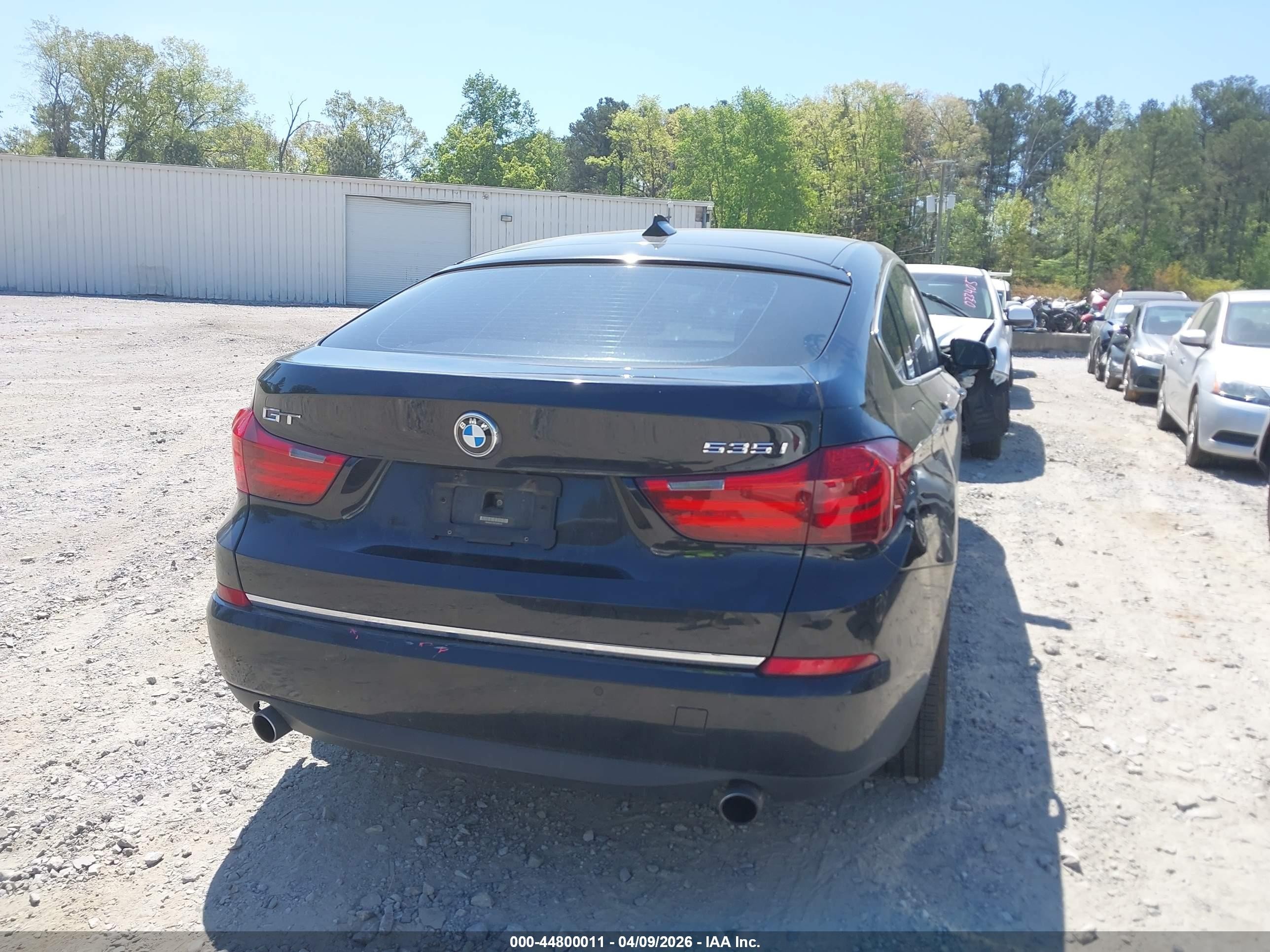 2015 Bmw 535i Gran Turismo   Black vin: WBA5M2C50FGH99145