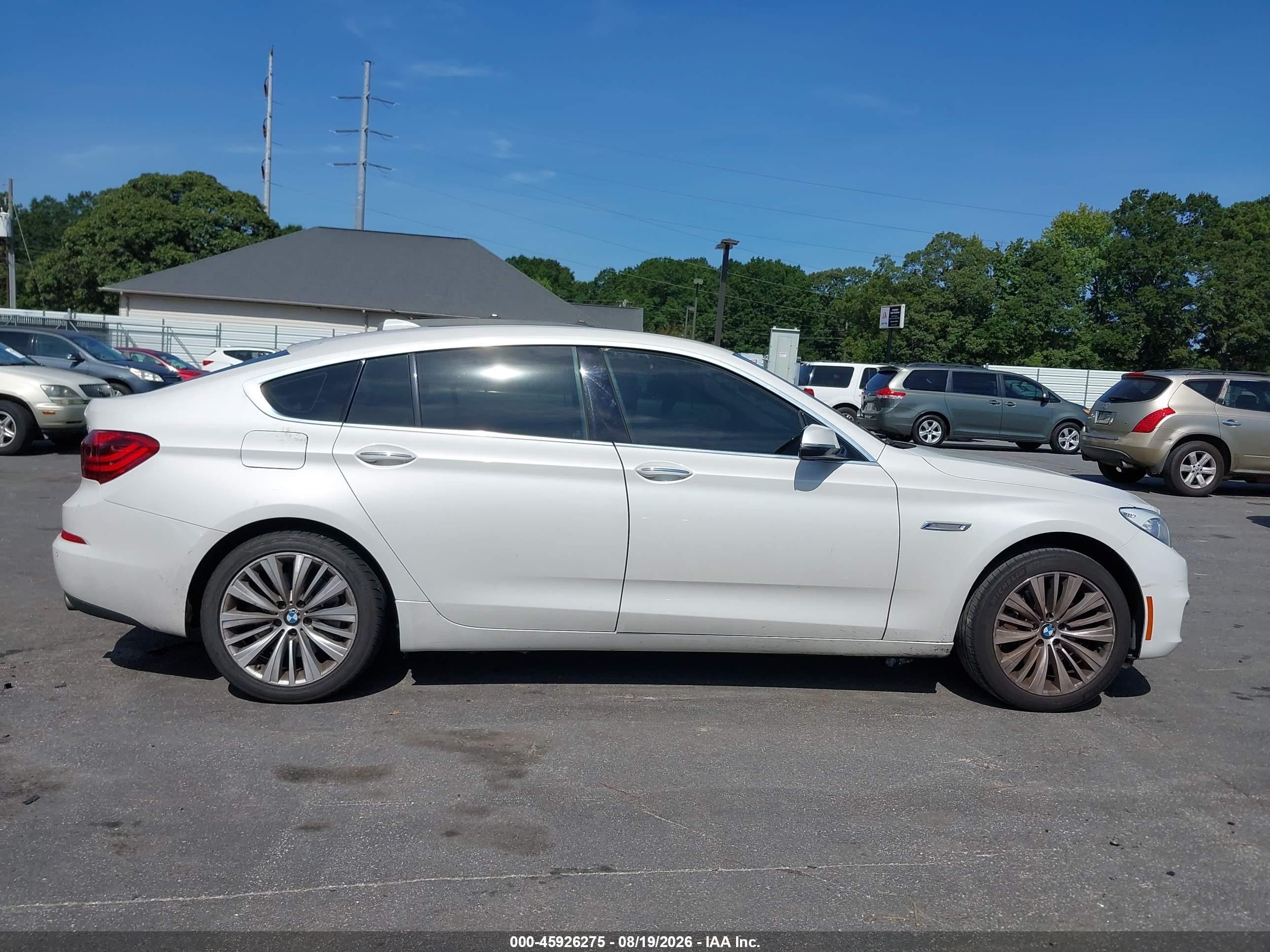 2015 Bmw 535i Gran Turismo   White vin: WBA5M2C51FGH99042