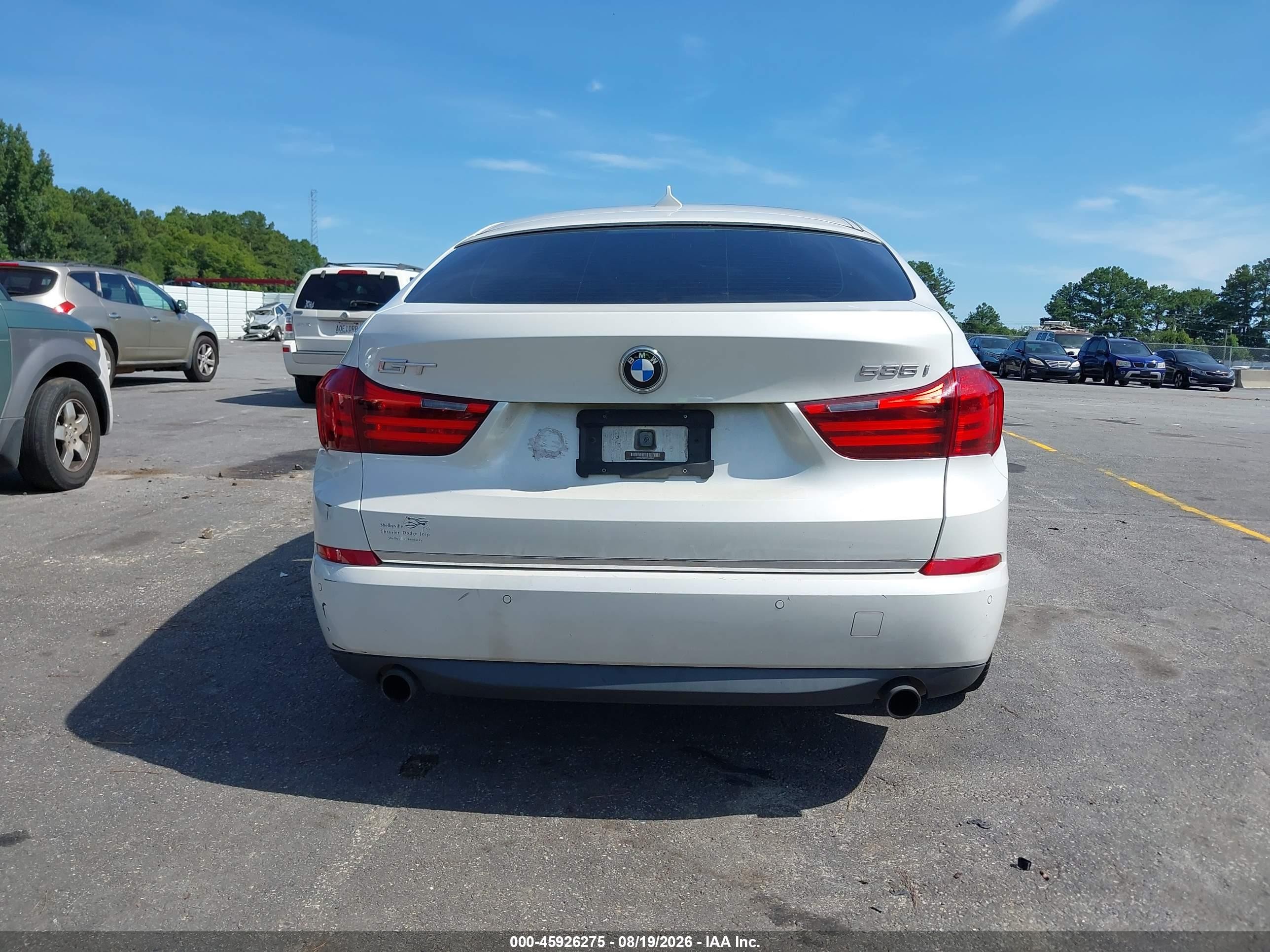 2015 Bmw 535i Gran Turismo   White vin: WBA5M2C51FGH99042