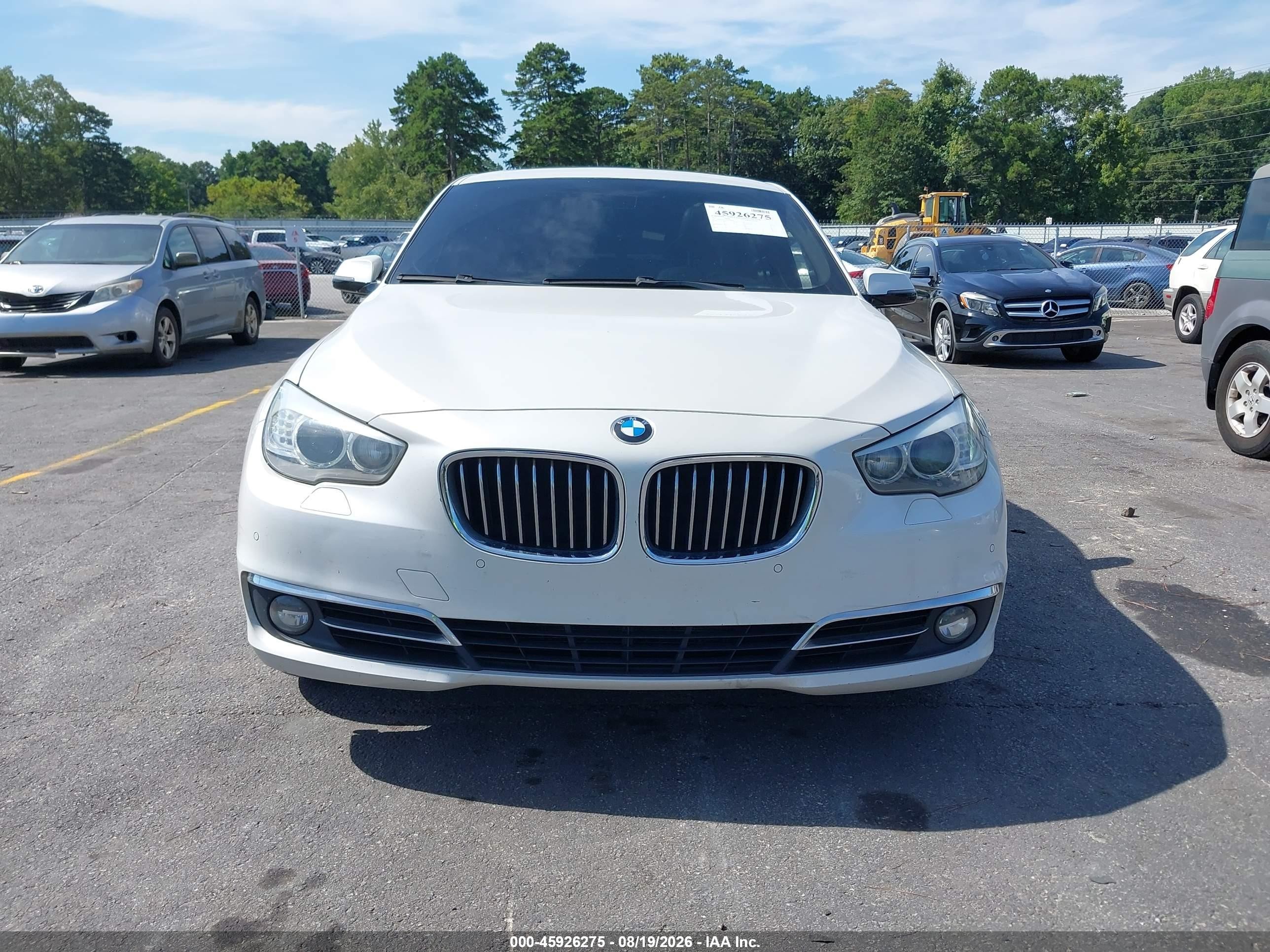 2015 Bmw 535i Gran Turismo   White vin: WBA5M2C51FGH99042