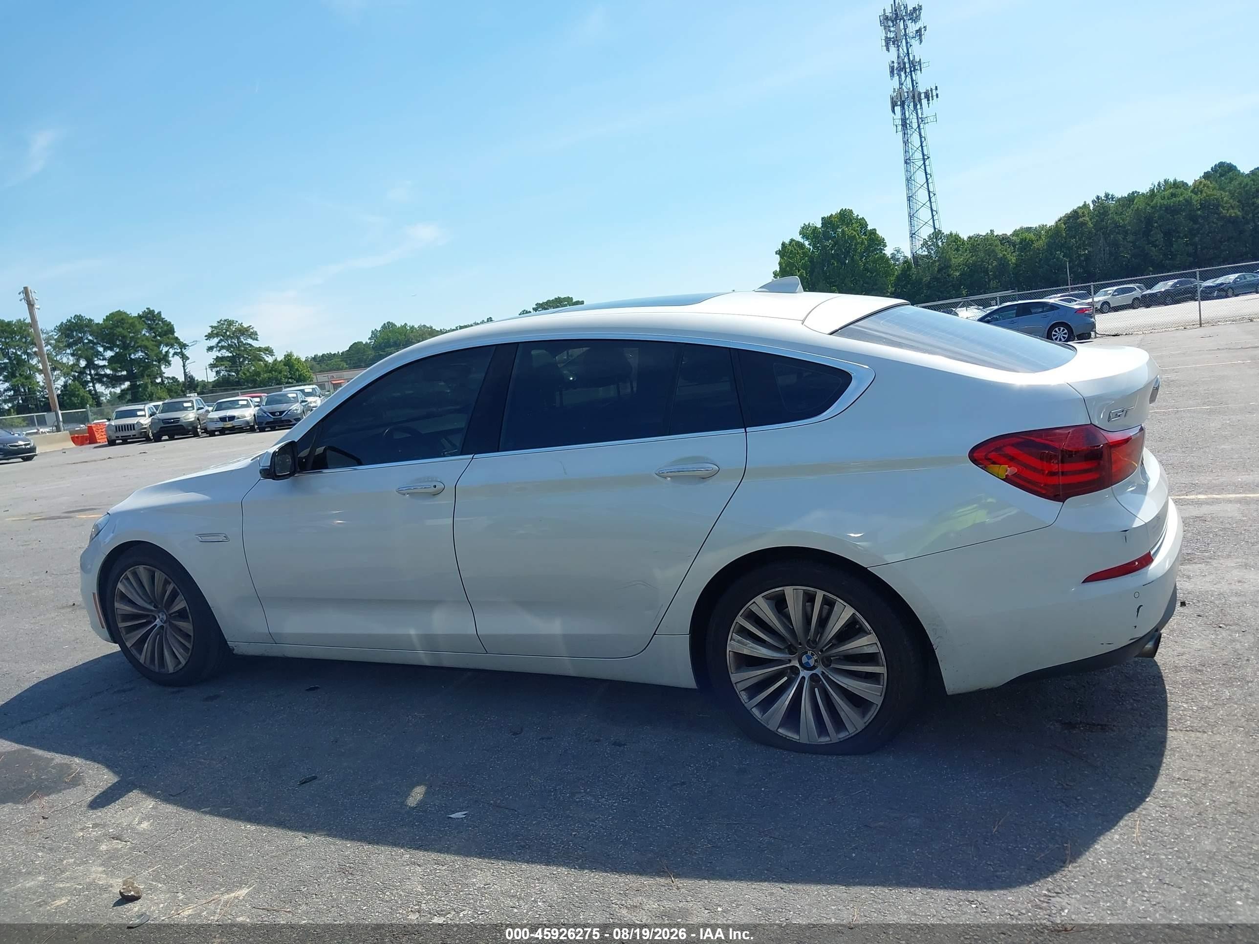 2015 Bmw 535i Gran Turismo   White vin: WBA5M2C51FGH99042