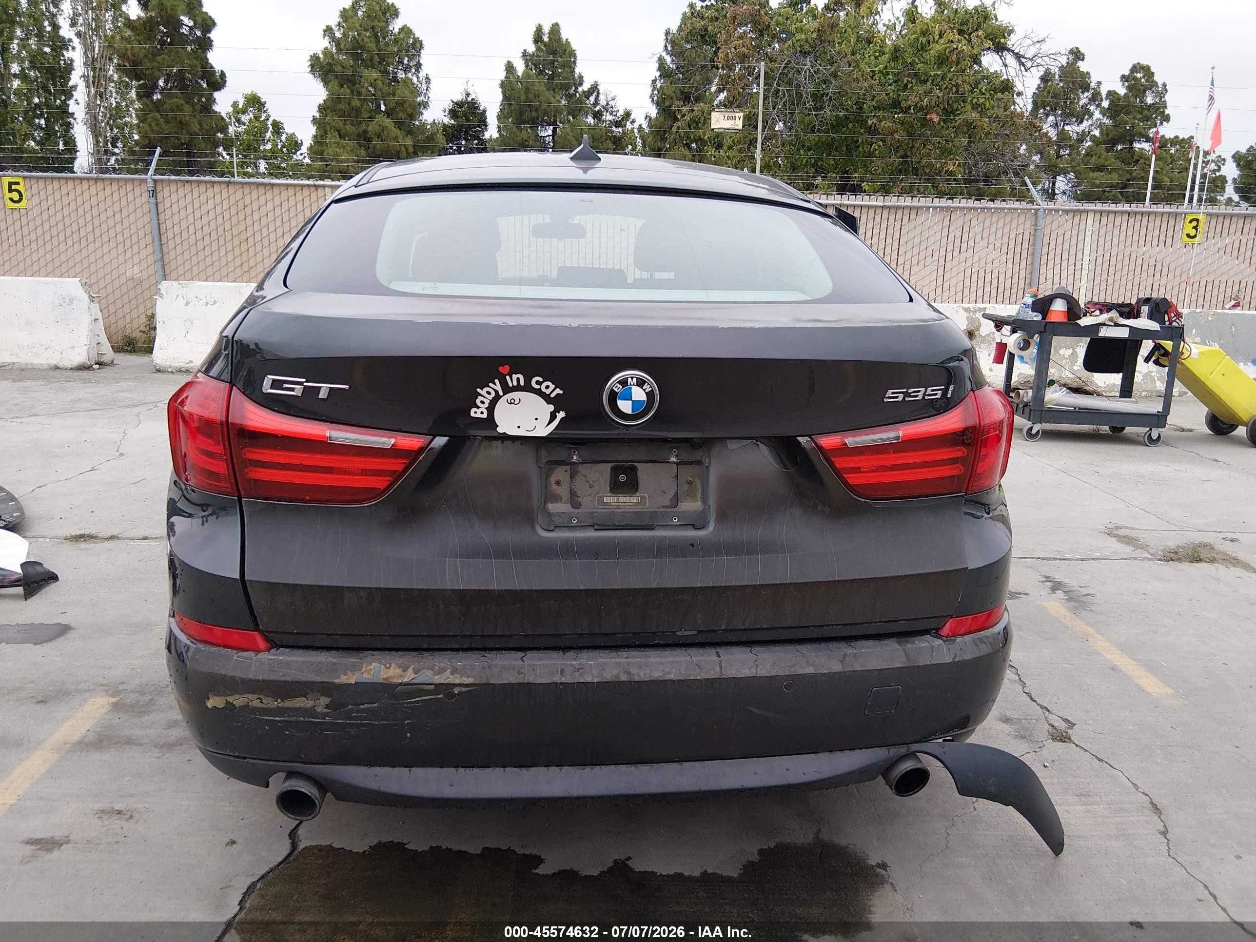 2014 Bmw 535i Gran Turismo   Black vin: WBA5M2C52ED871864