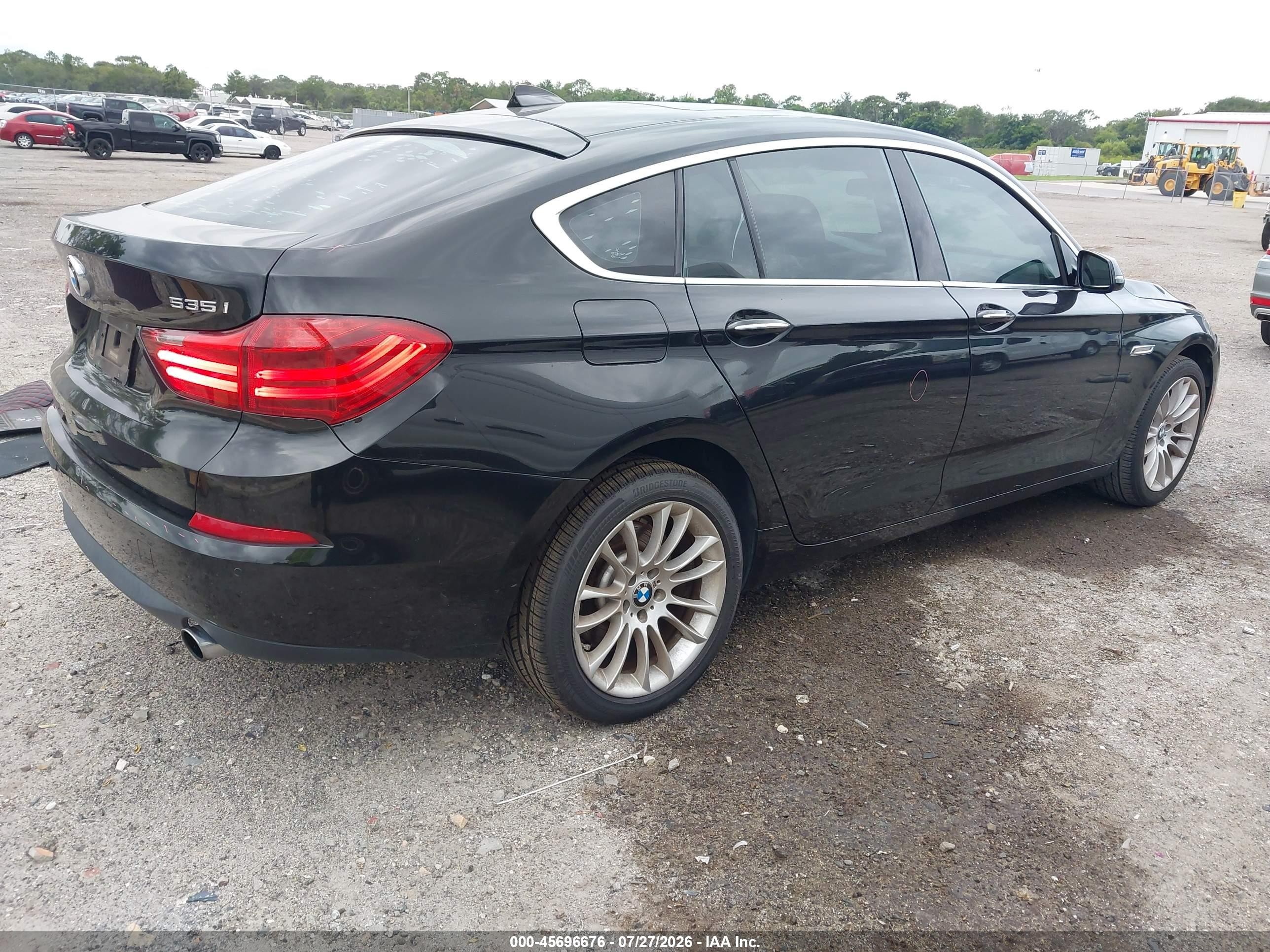2015 Bmw 535i Gran Turismo   Black vin: WBA5M2C57FD872185