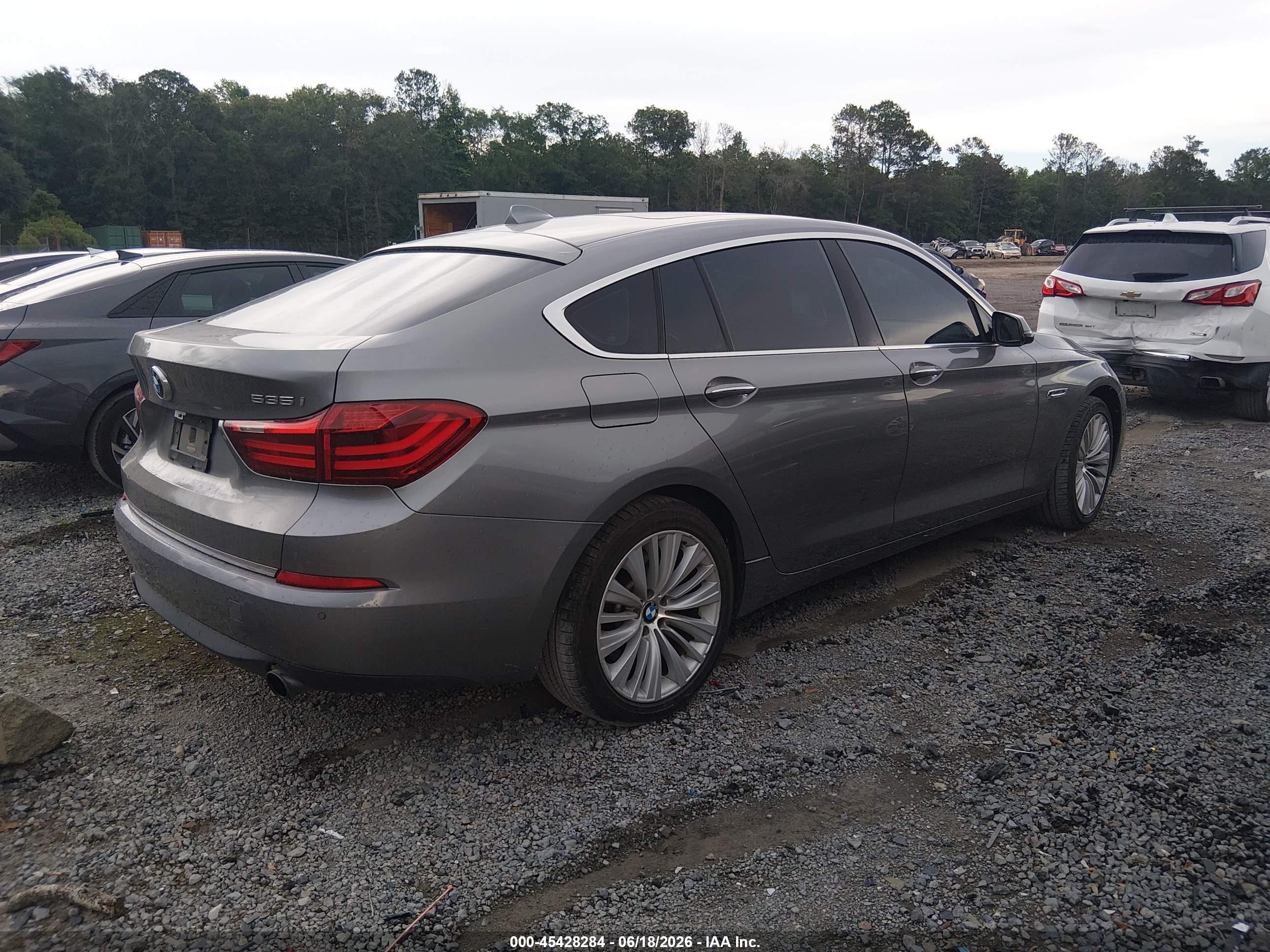 2015 Bmw 535i Gran Turismo   Gray vin: WBA5M2C57FGH99093
