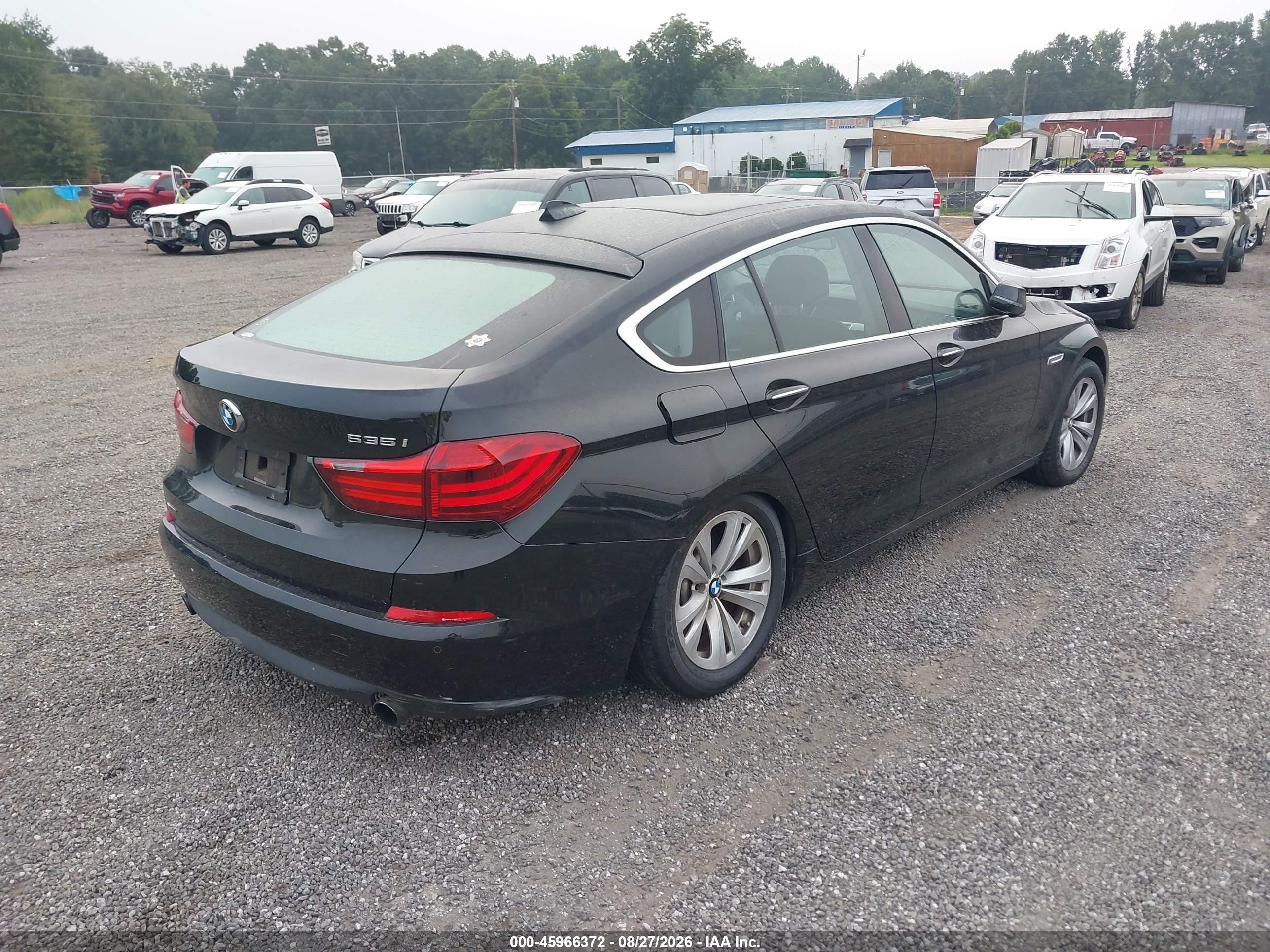 2014 Bmw 535i Gran Turismo Xdrive Черный vin: WBA5M4C55ED183353