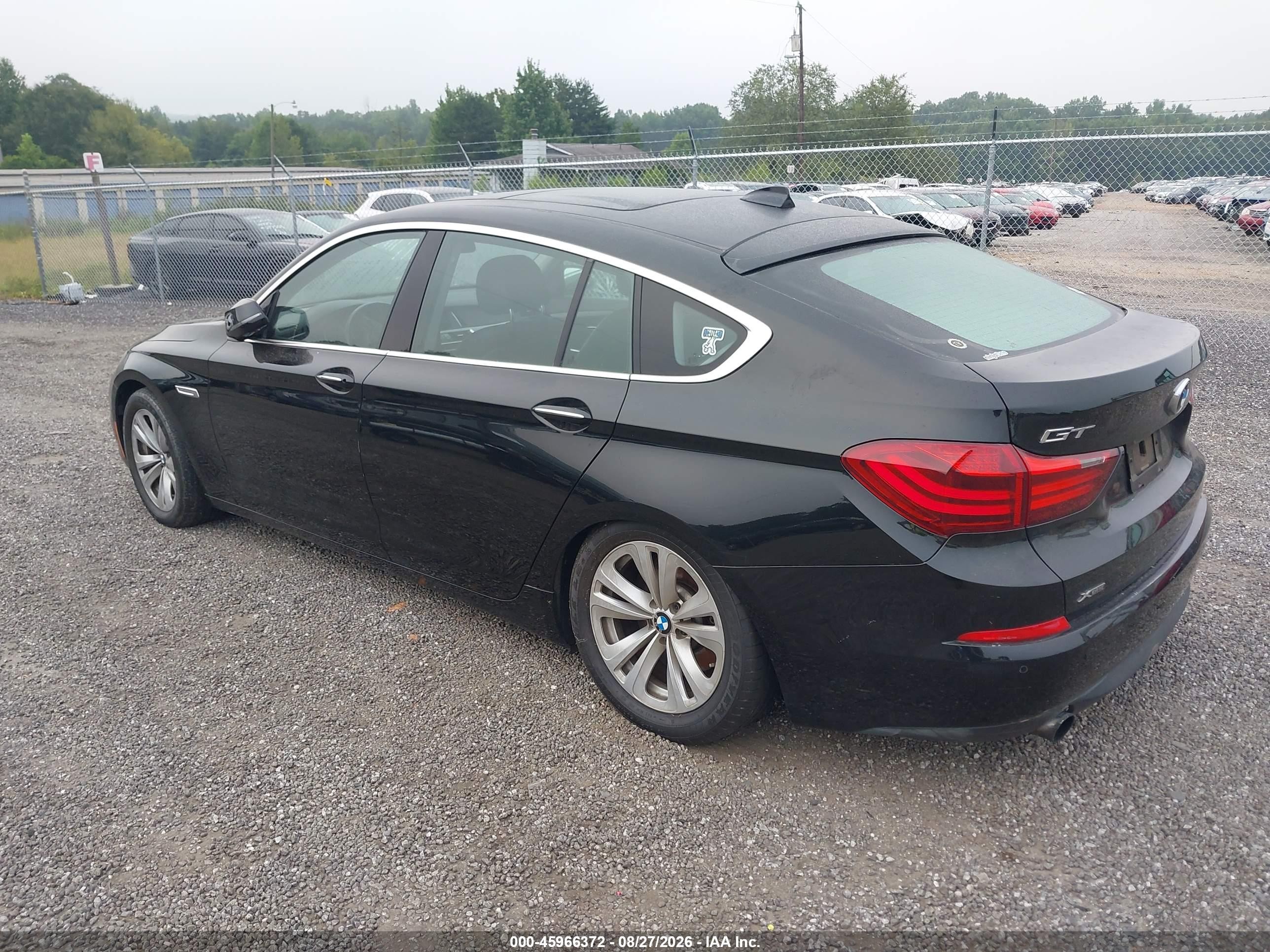 2014 Bmw 535i Gran Turismo Xdrive Черный vin: WBA5M4C55ED183353