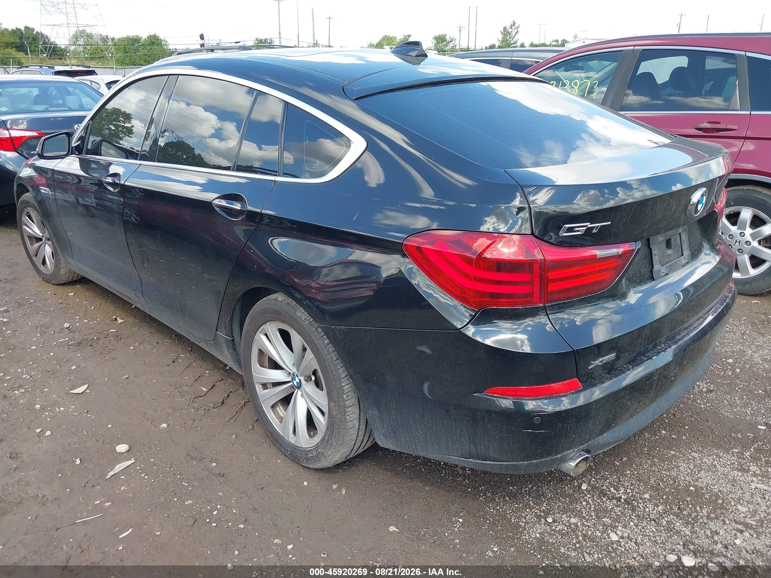 2015 Bmw 535i Gran Turismo Xdrive Черный vin: WBA5M4C57FD184053