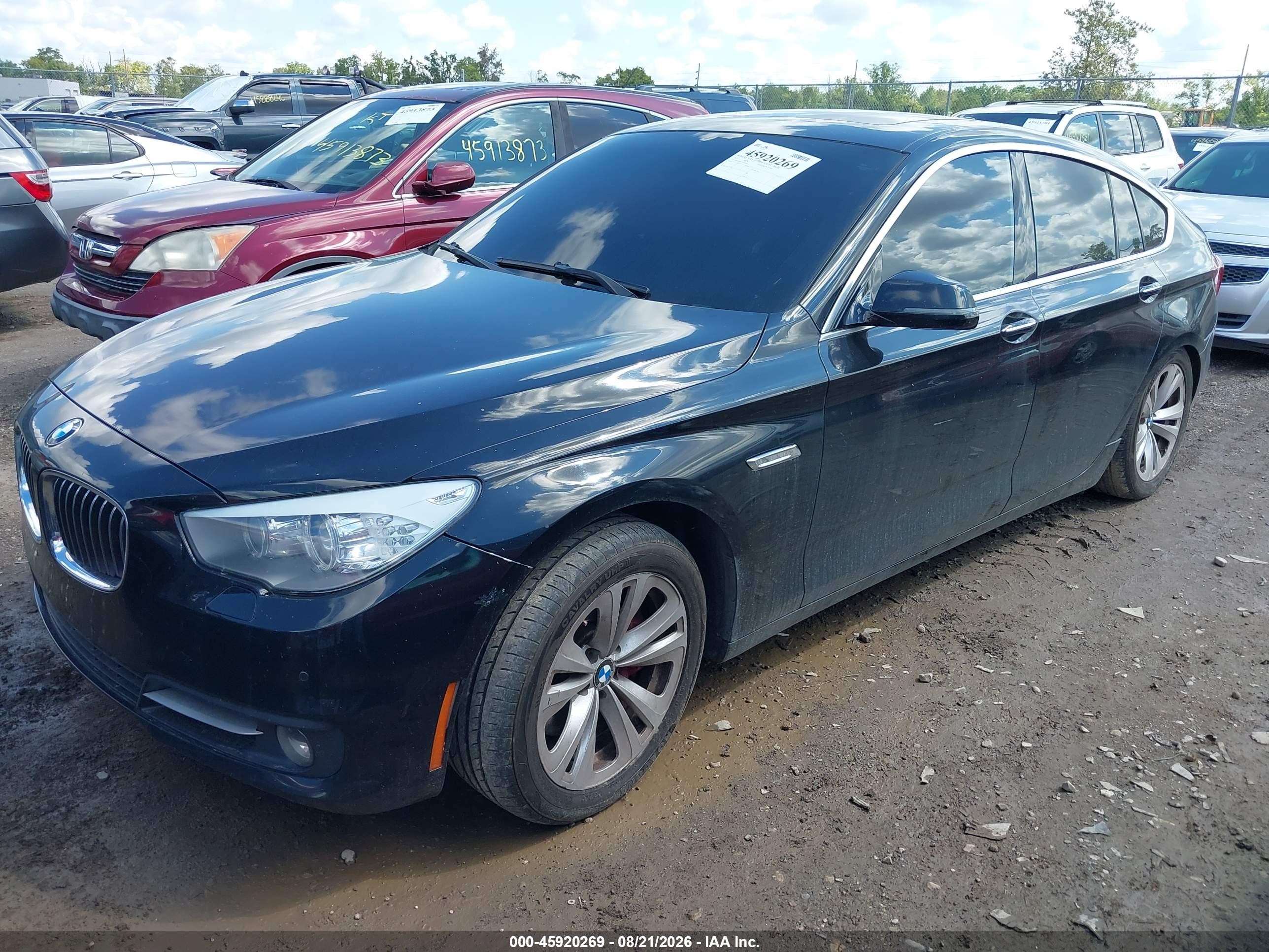 2015 Bmw 535i Gran Turismo Xdrive Черный vin: WBA5M4C57FD184053