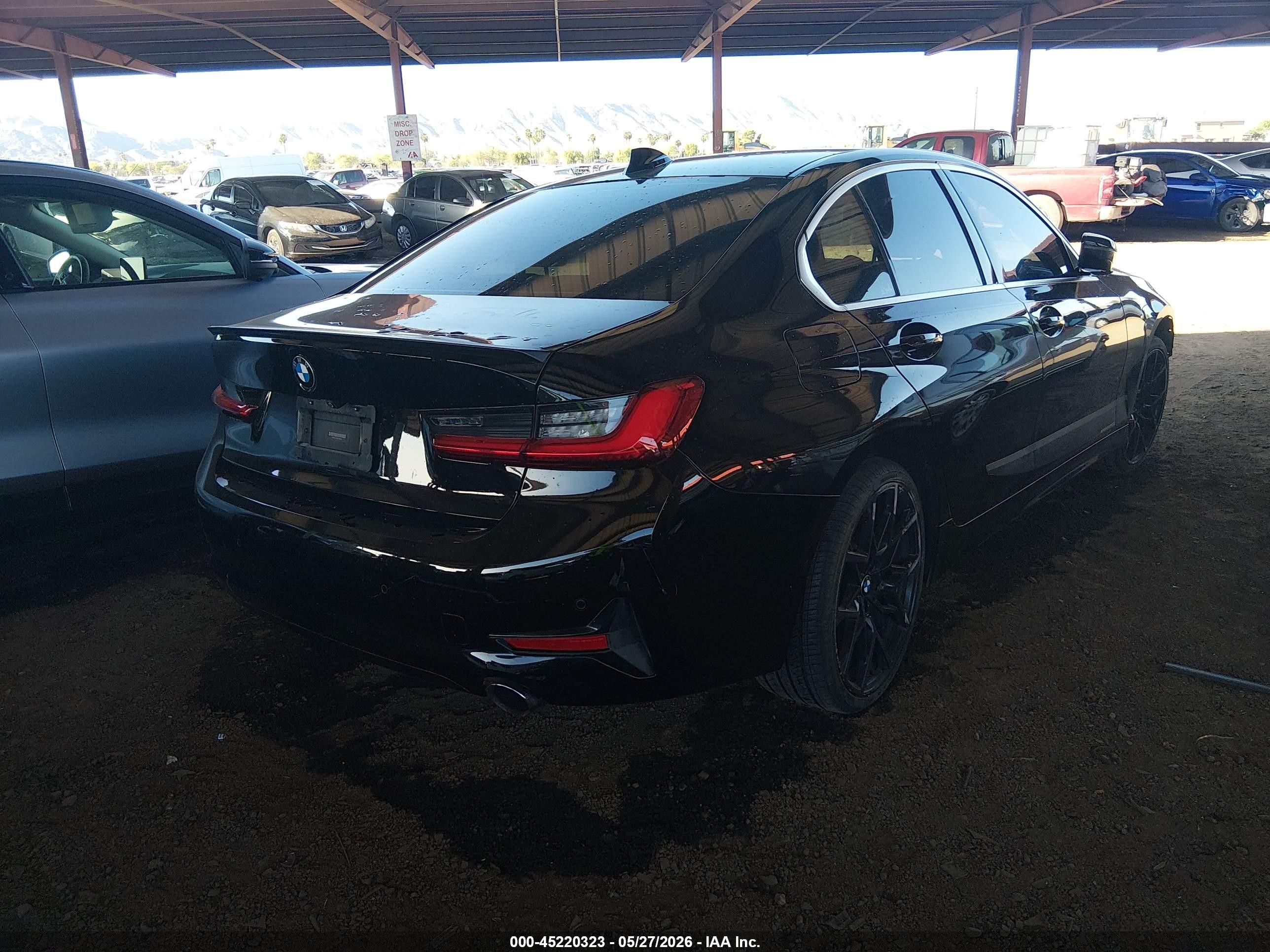 2020 Bmw 330i   Black vin: WBA5R1C09LFH38104