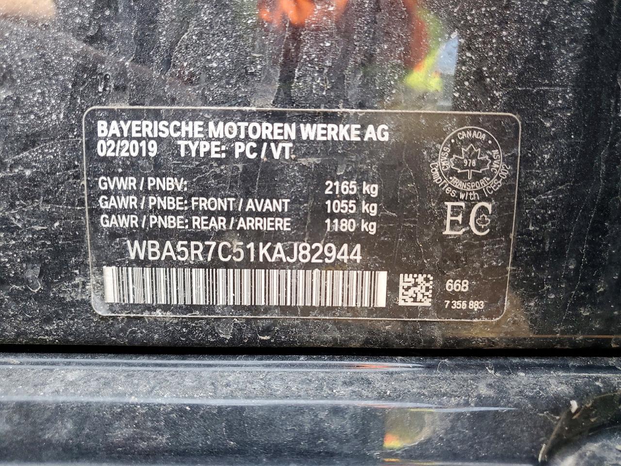 2019 Bmw 330xi Черный vin: WBA5R7C51KAJ82944