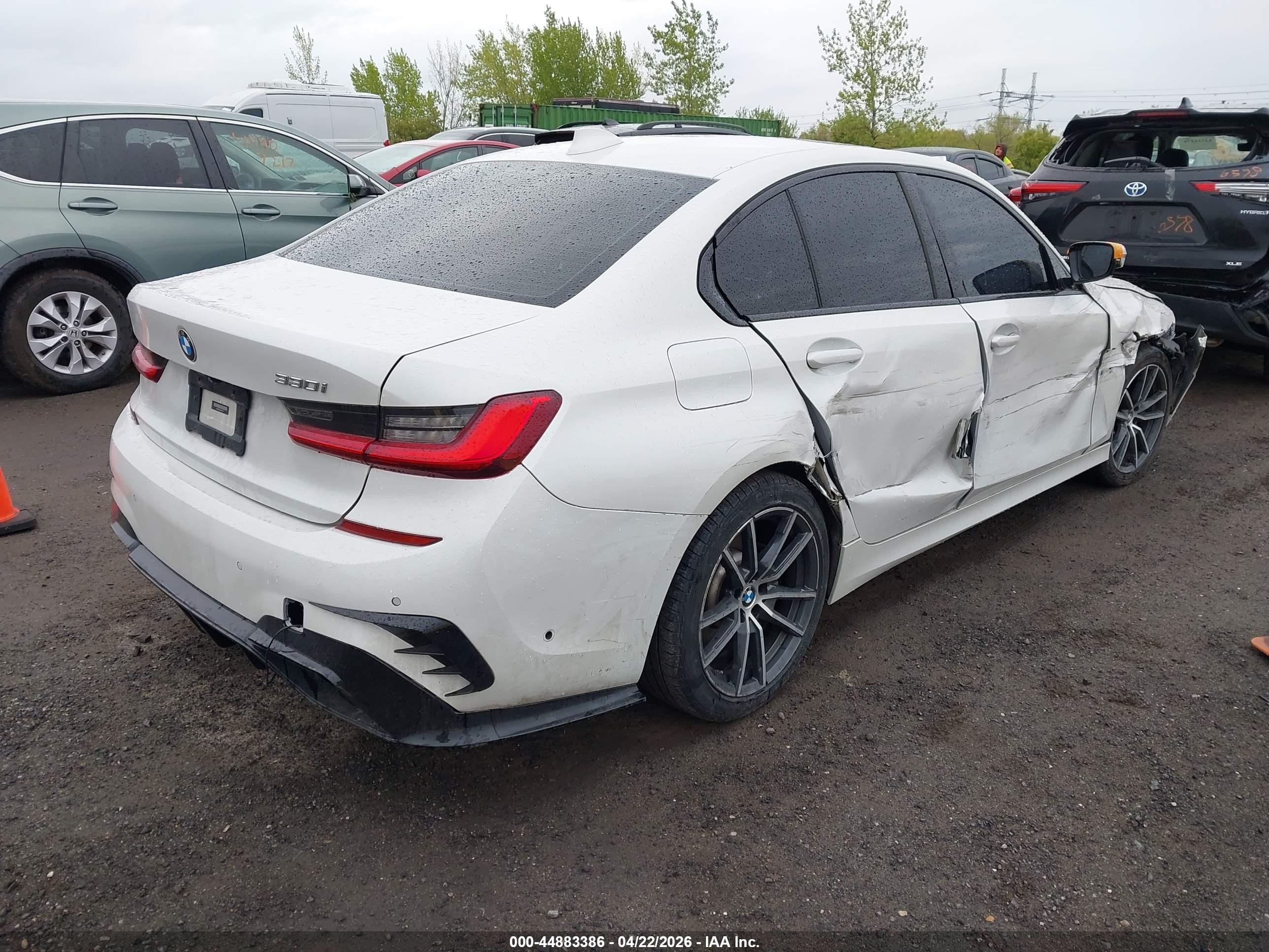 2019 Bmw 330i Xdrive White vin: WBA5R7C53KAJ78717