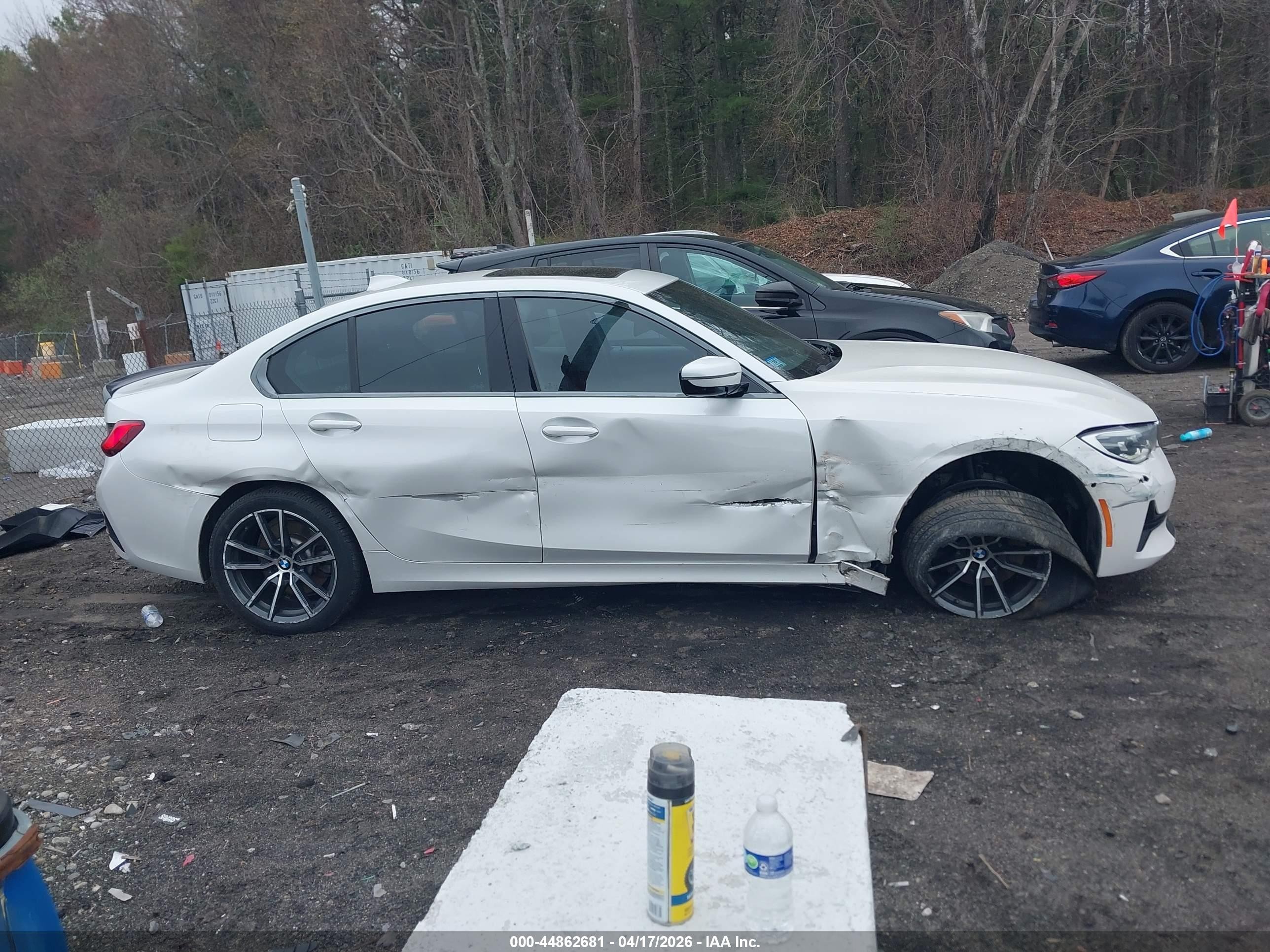 2019 Bmw 330i Xdrive White vin: WBA5R7C53KFH02440
