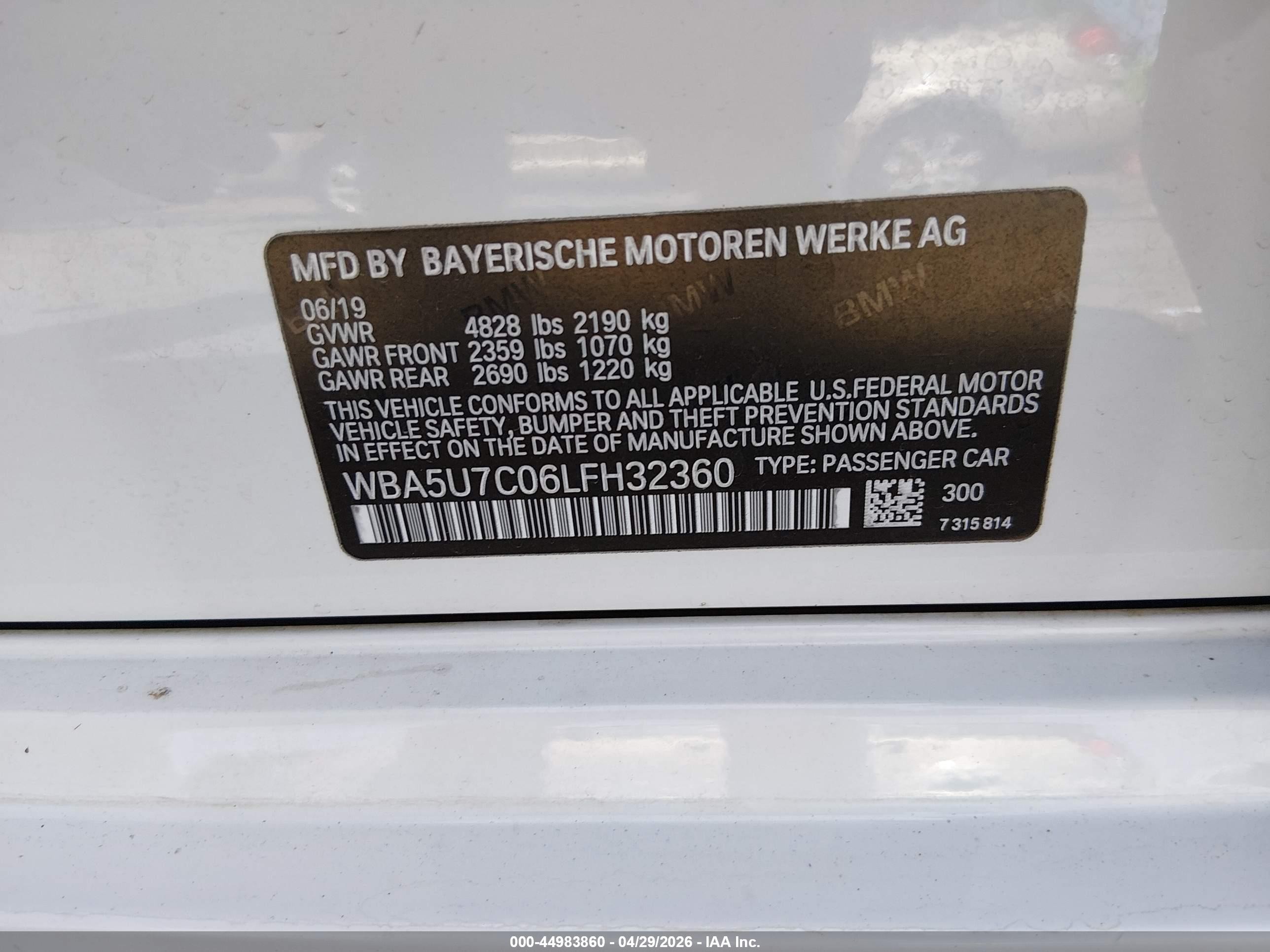 2020 Bmw M340i   White vin: WBA5U7C06LFH32360