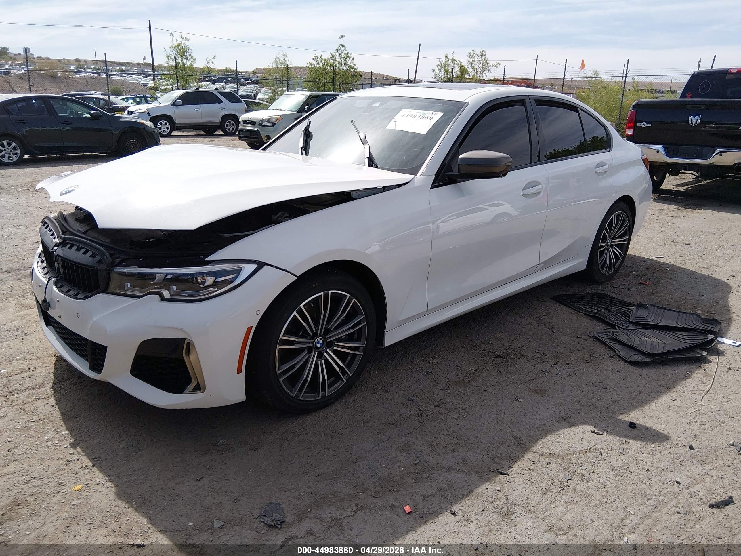 2020 Bmw M340i   White vin: WBA5U7C06LFH32360