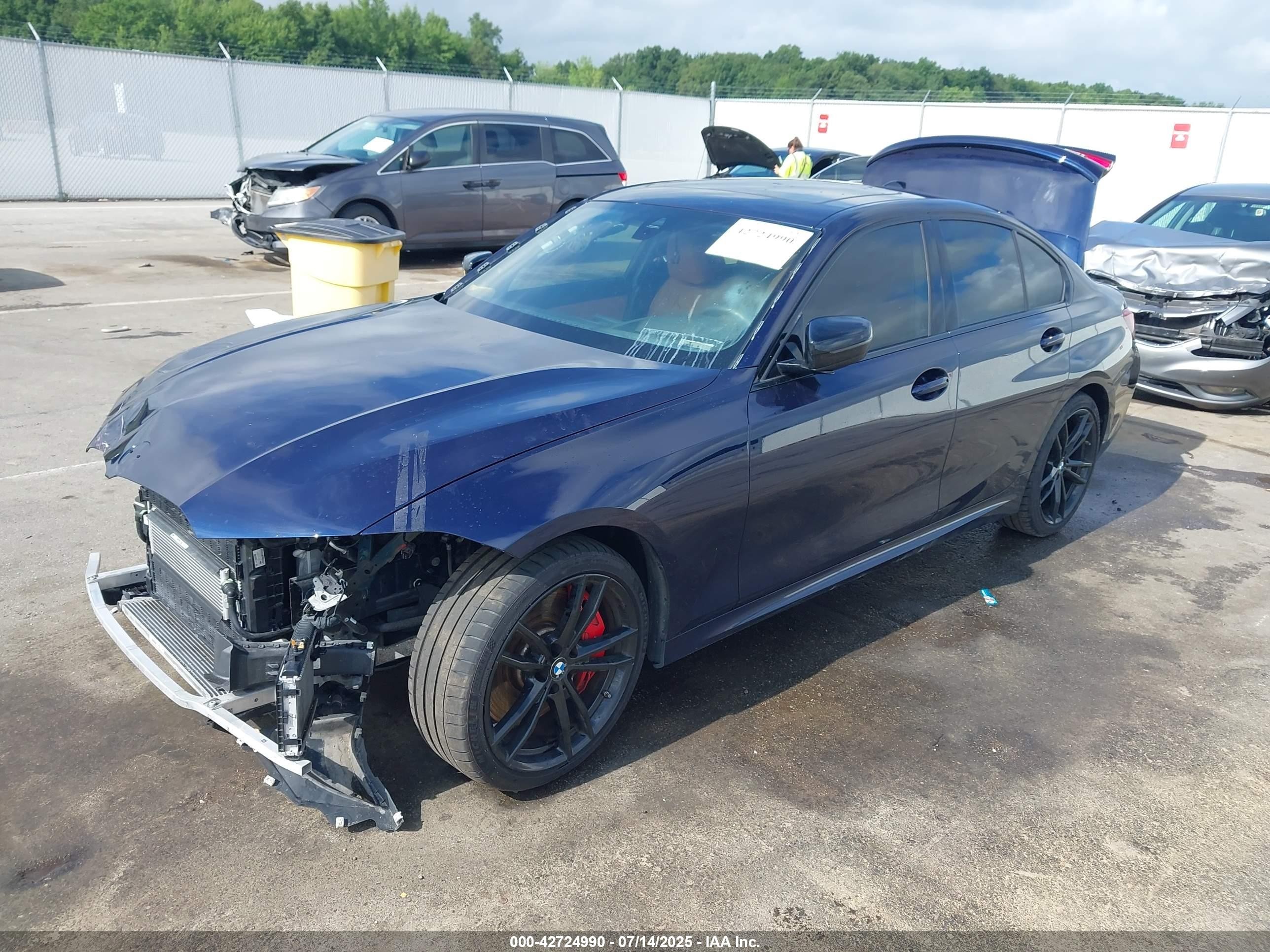 2021 Bmw 3 Series M340i Xdrive Blue vin: WBA5U9C00MFK97023