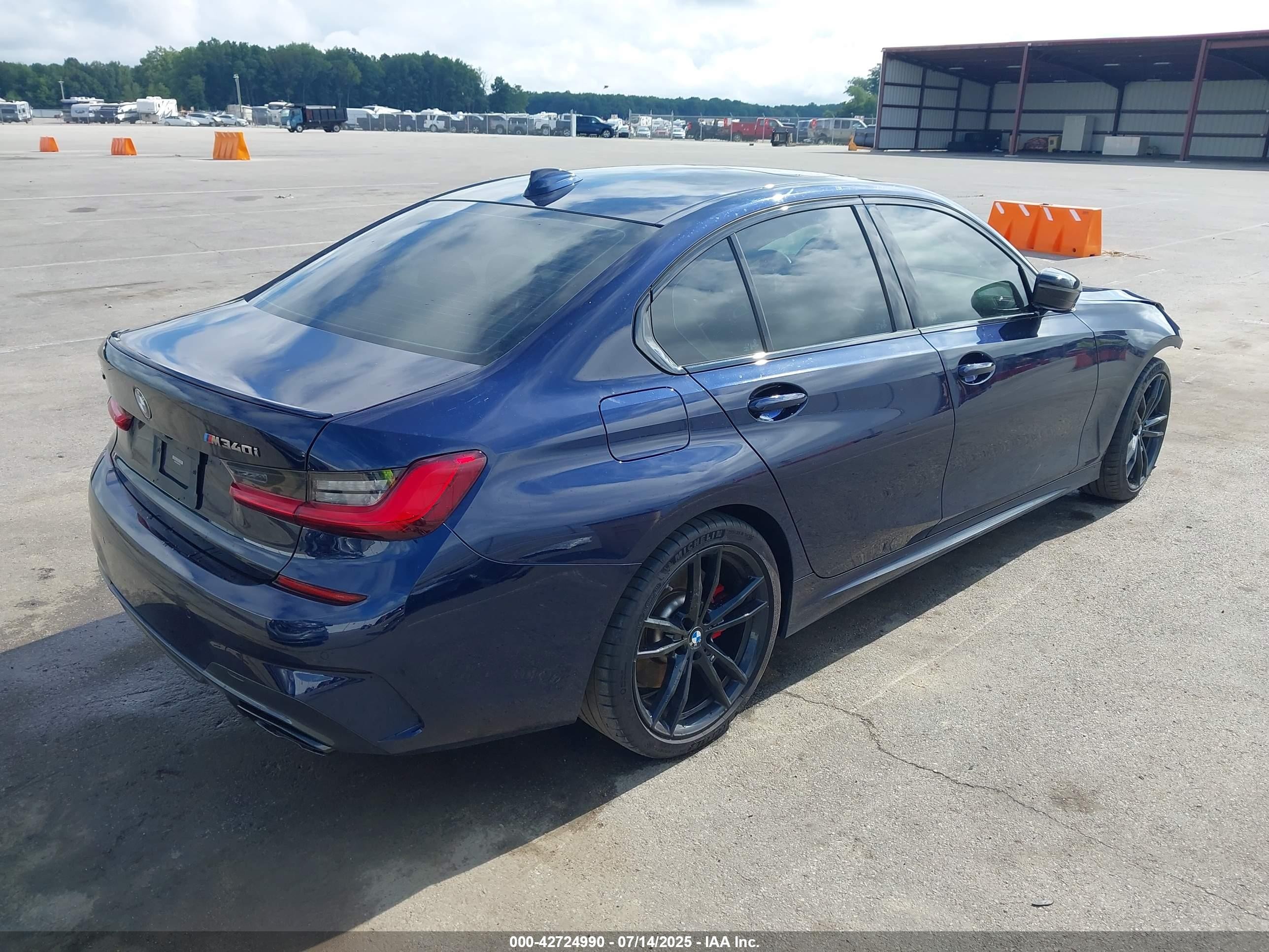2021 Bmw 3 Series M340i Xdrive Blue vin: WBA5U9C00MFK97023