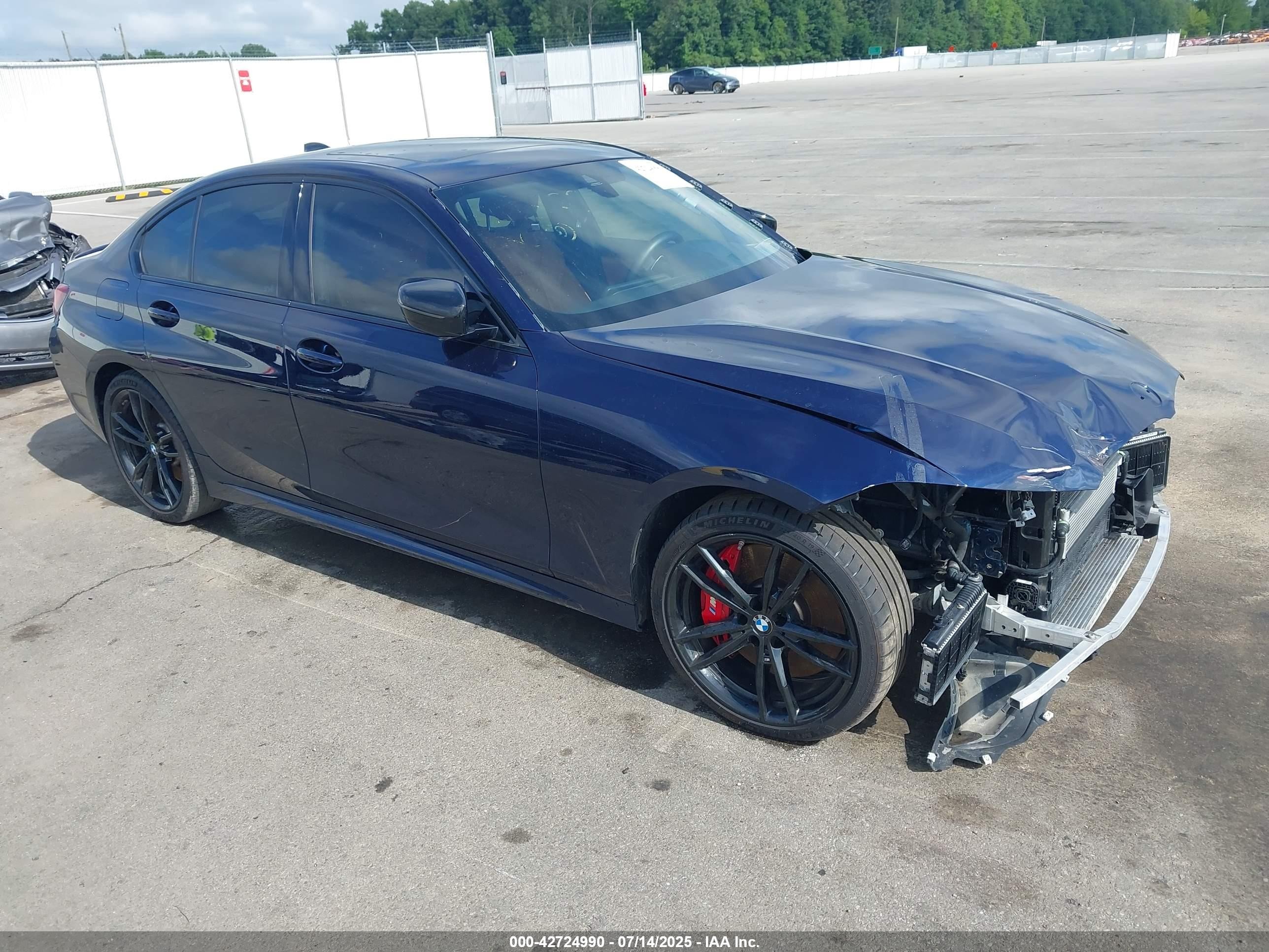 2021 Bmw 3 Series M340i Xdrive Blue vin: WBA5U9C00MFK97023