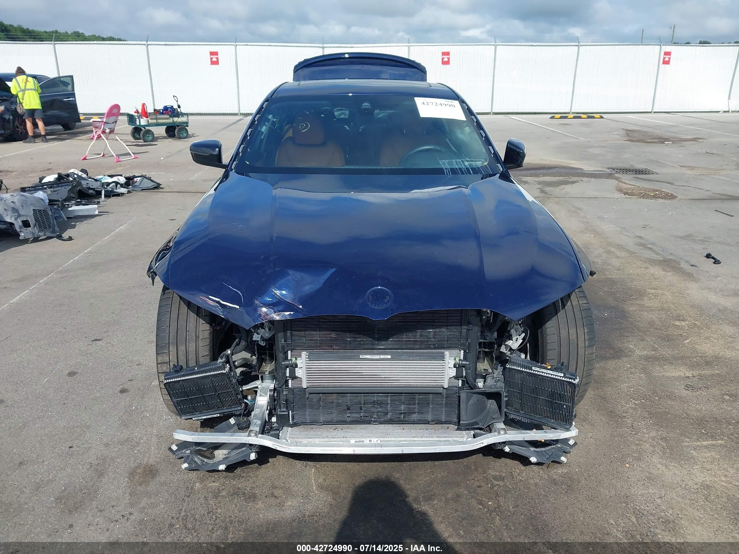 2021 Bmw 3 Series M340i Xdrive Blue vin: WBA5U9C00MFK97023