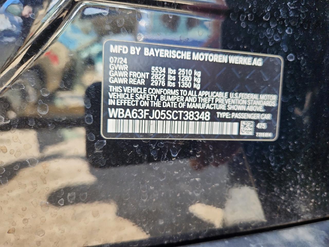 2025 Bmw 540 Xi Black vin: WBA63FJ05SCT38348