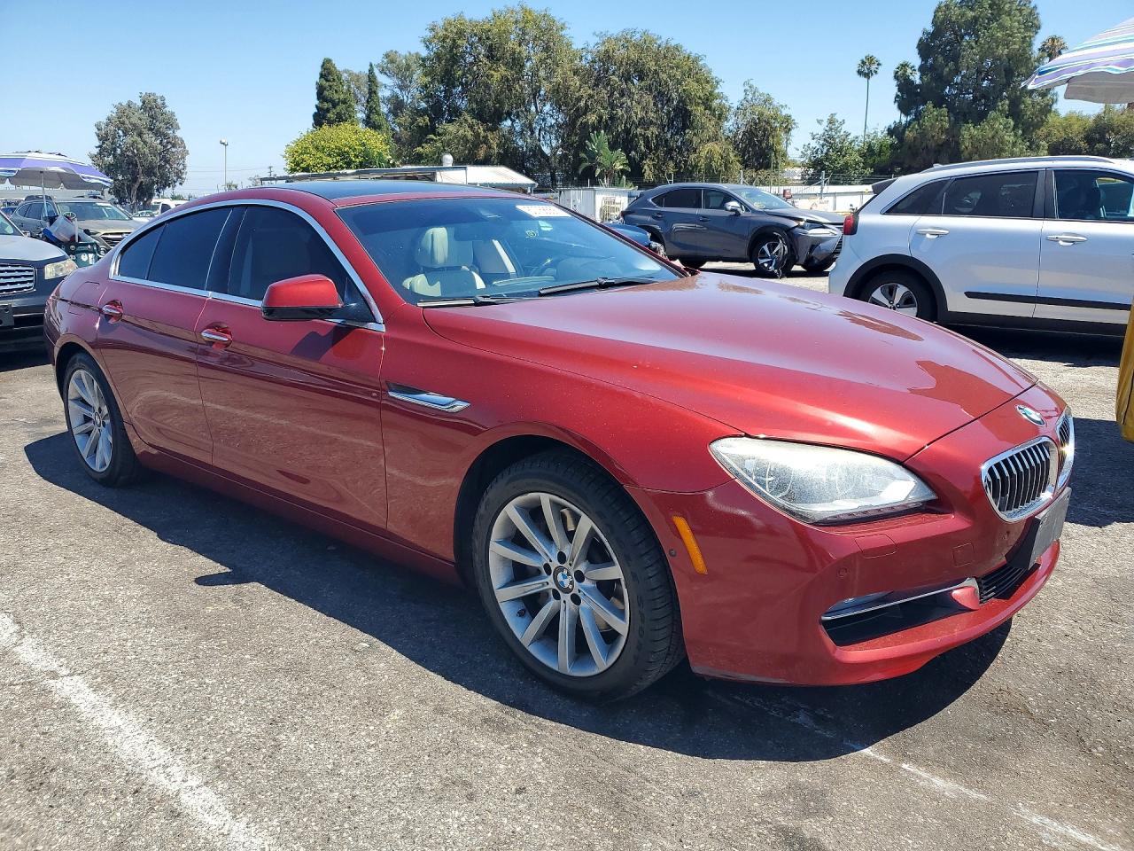 2015 Bmw 640 I Gran Coupe Red vin: WBA6A0C50FGB53783