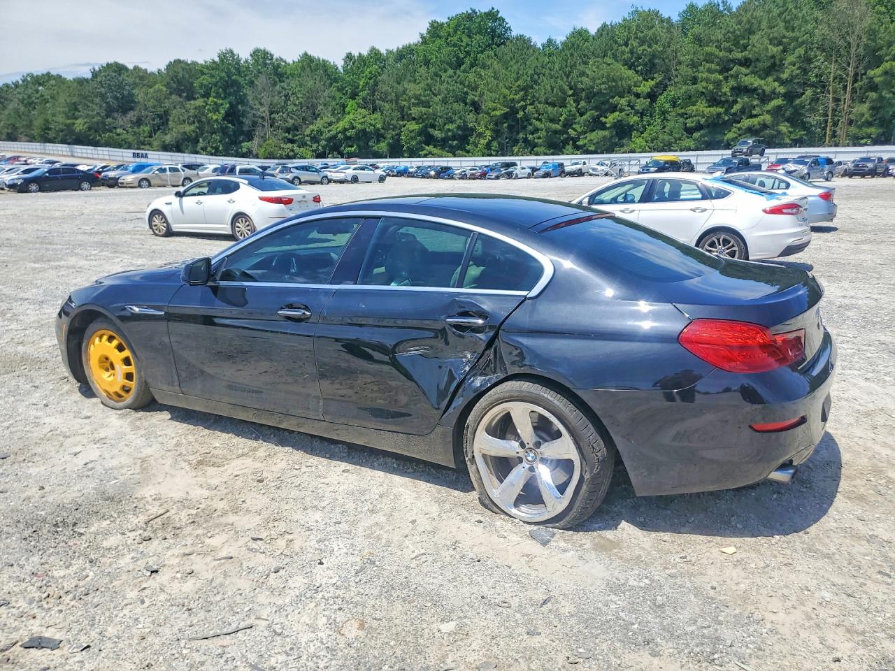 2014 Bmw 640 I Gran Coupe Black vin: WBA6A0C51ED317507
