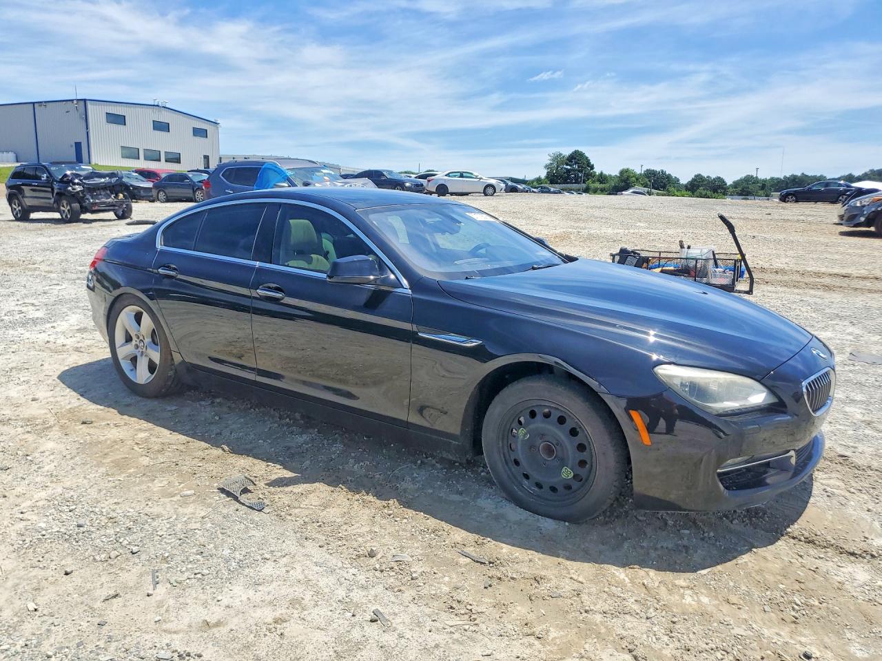 2014 Bmw 640 I Gran Coupe Black vin: WBA6A0C51ED317507