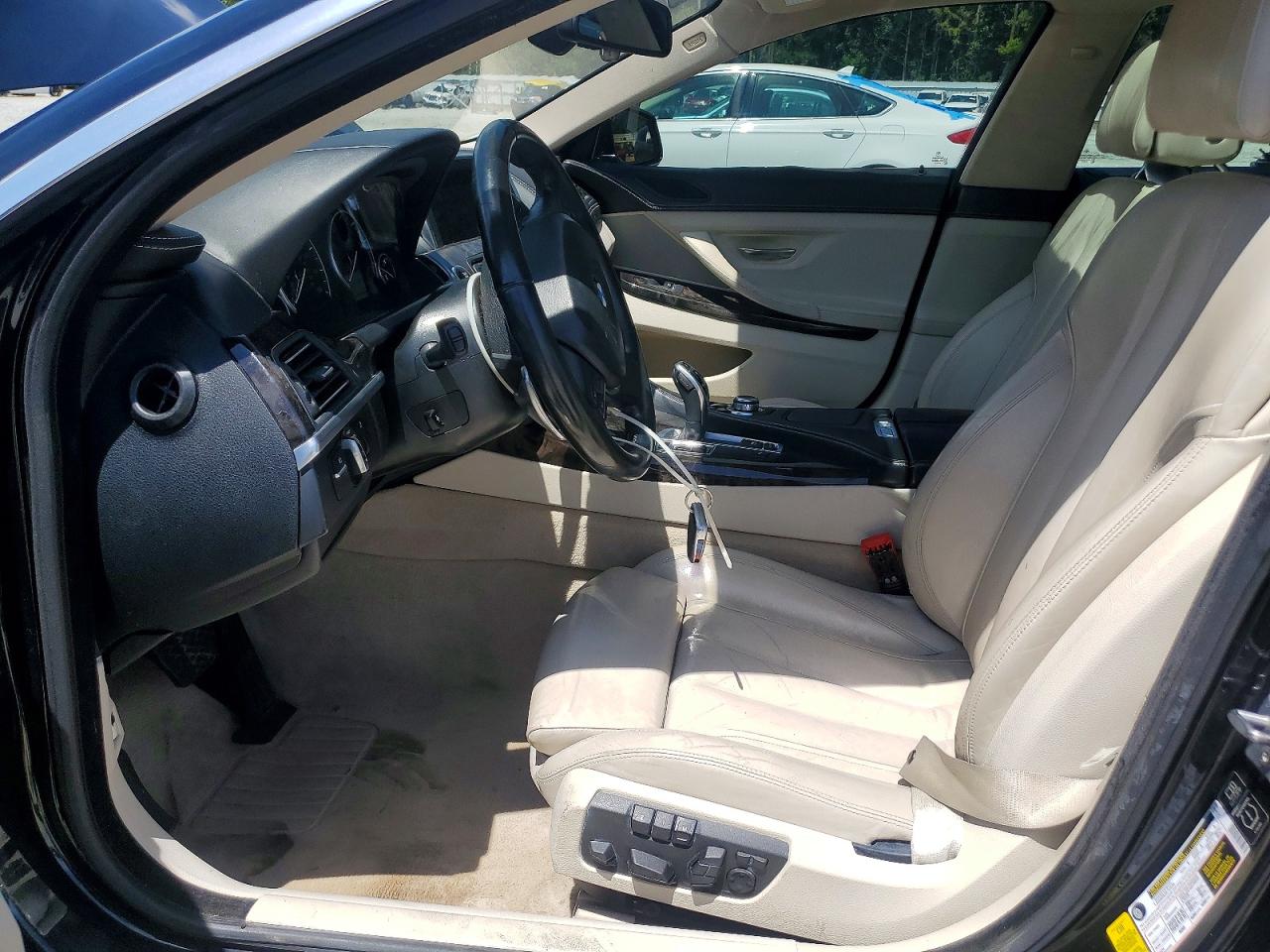 2014 Bmw 640 I Gran Coupe Black vin: WBA6A0C51ED317507