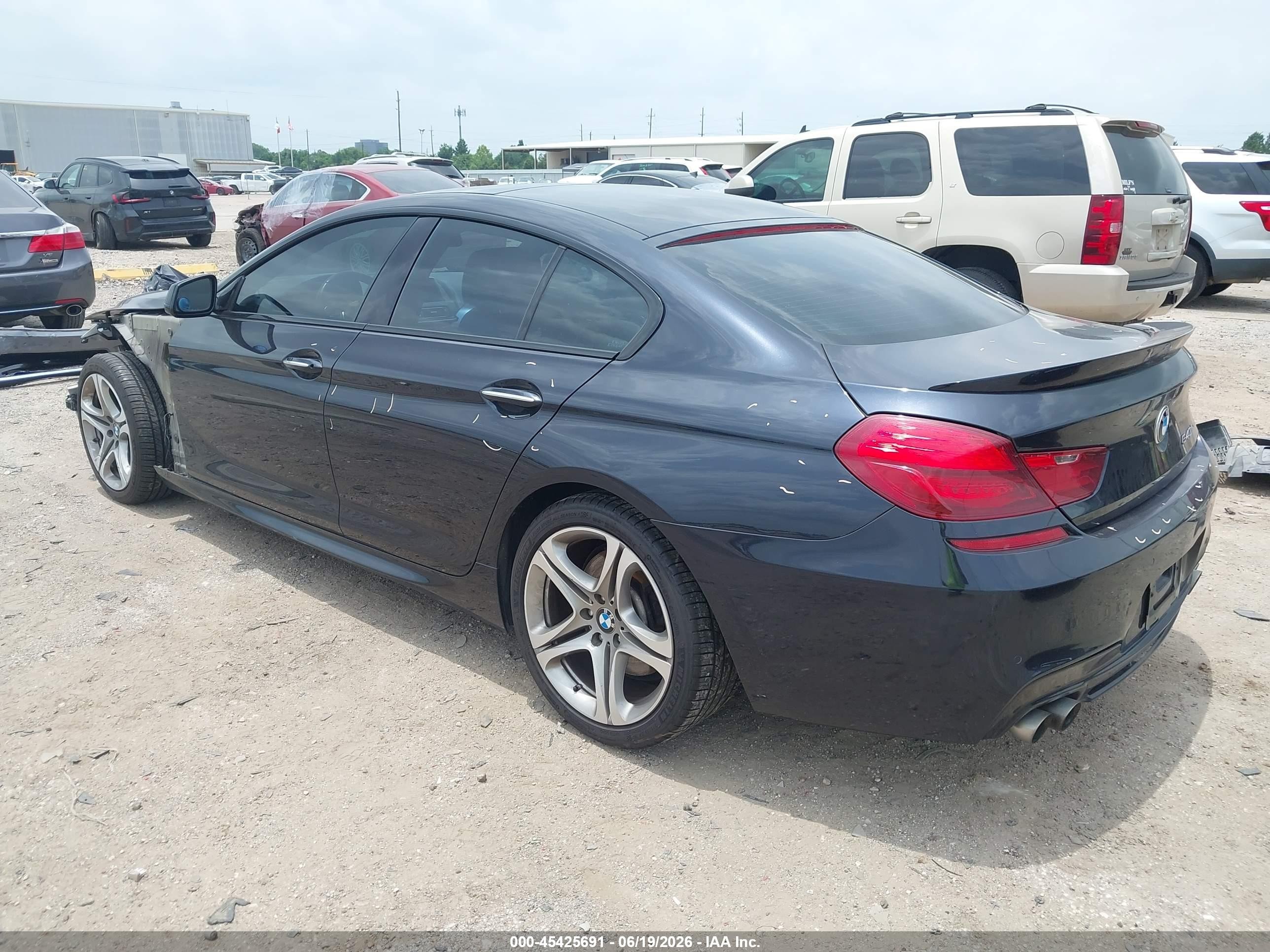 2015 Bmw 640i Gran Coupe   Black vin: WBA6A0C51FD318268