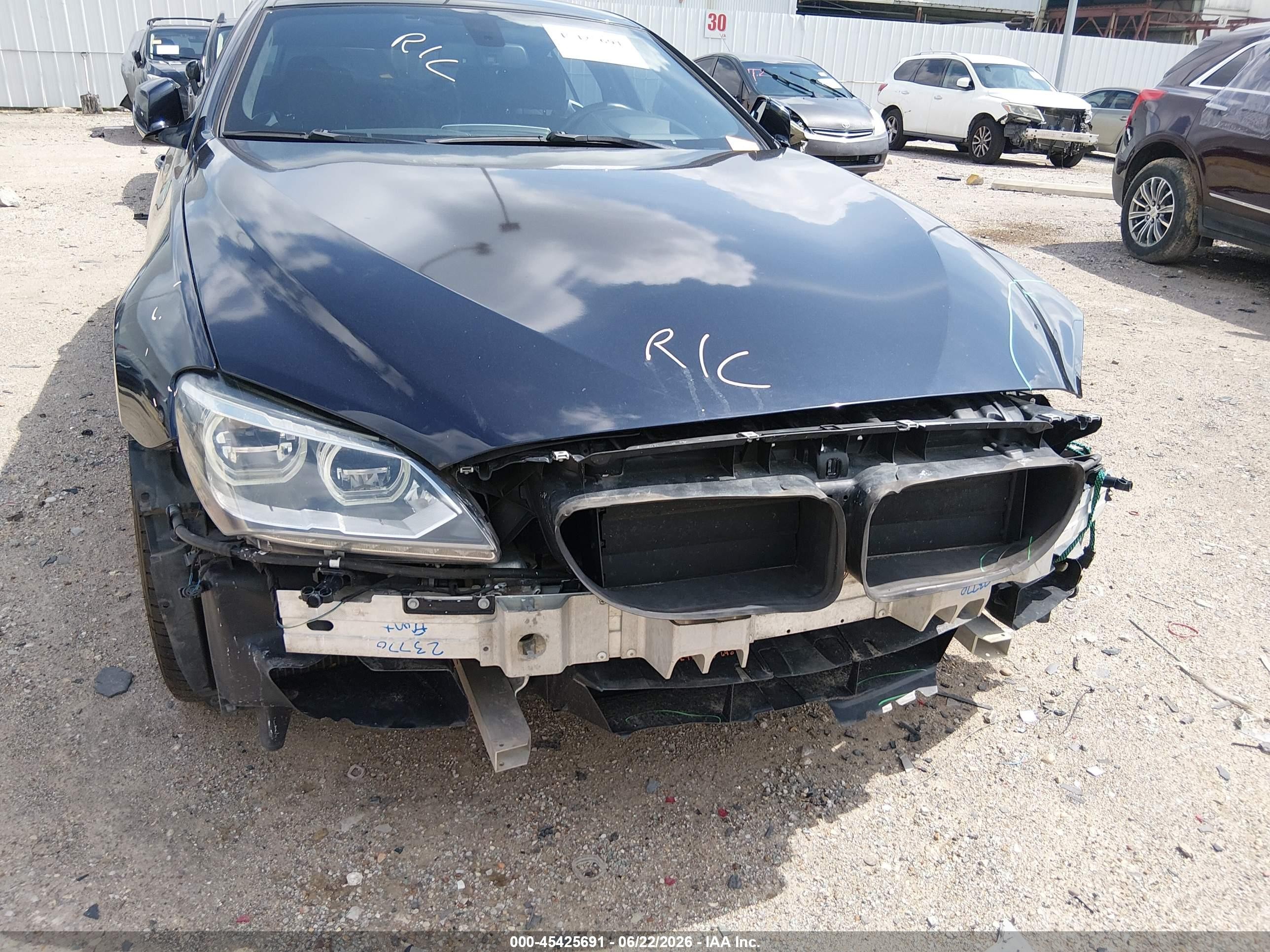 2015 Bmw 640i Gran Coupe   Black vin: WBA6A0C51FD318268