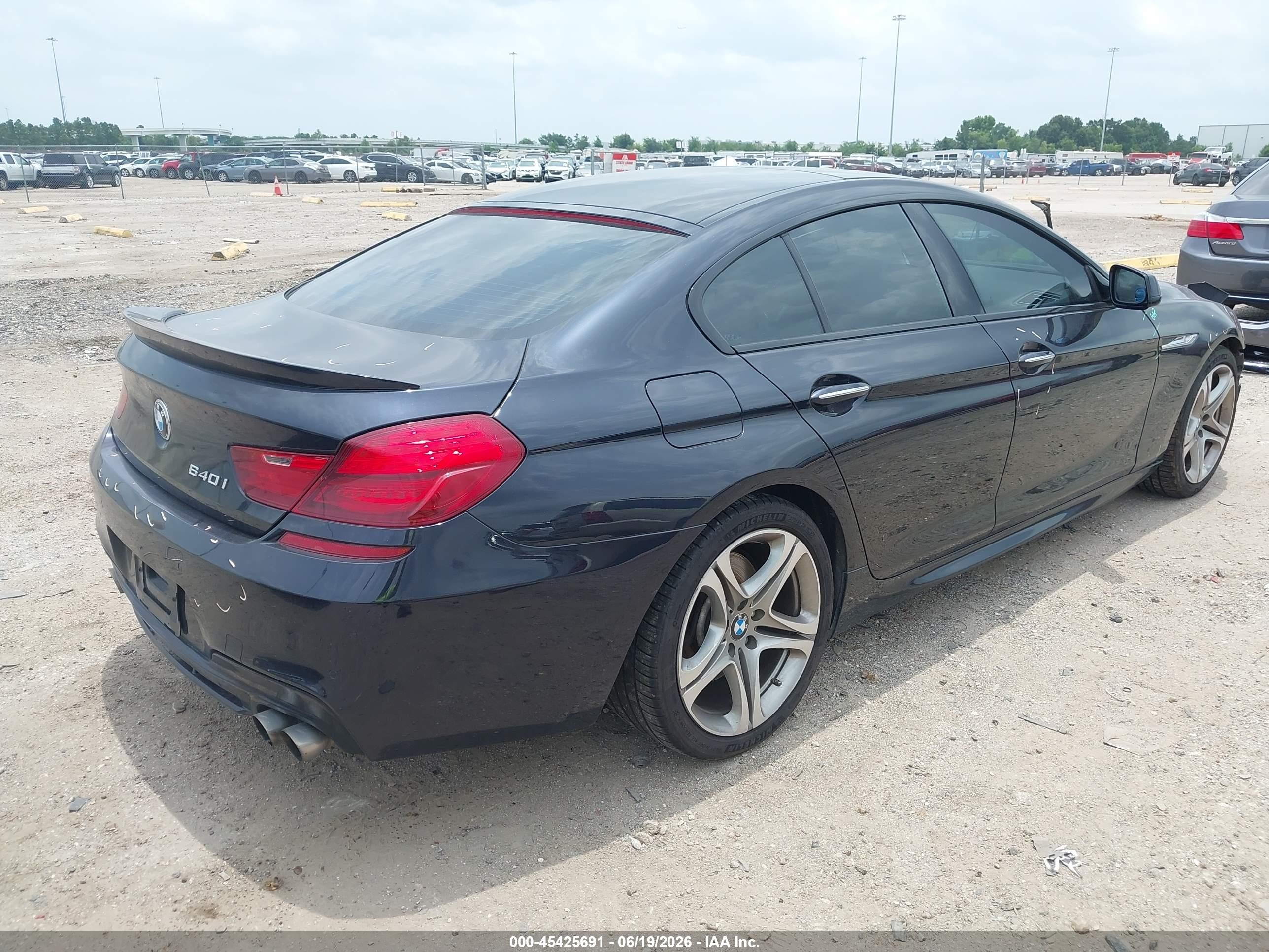 2015 Bmw 640i Gran Coupe   Black vin: WBA6A0C51FD318268