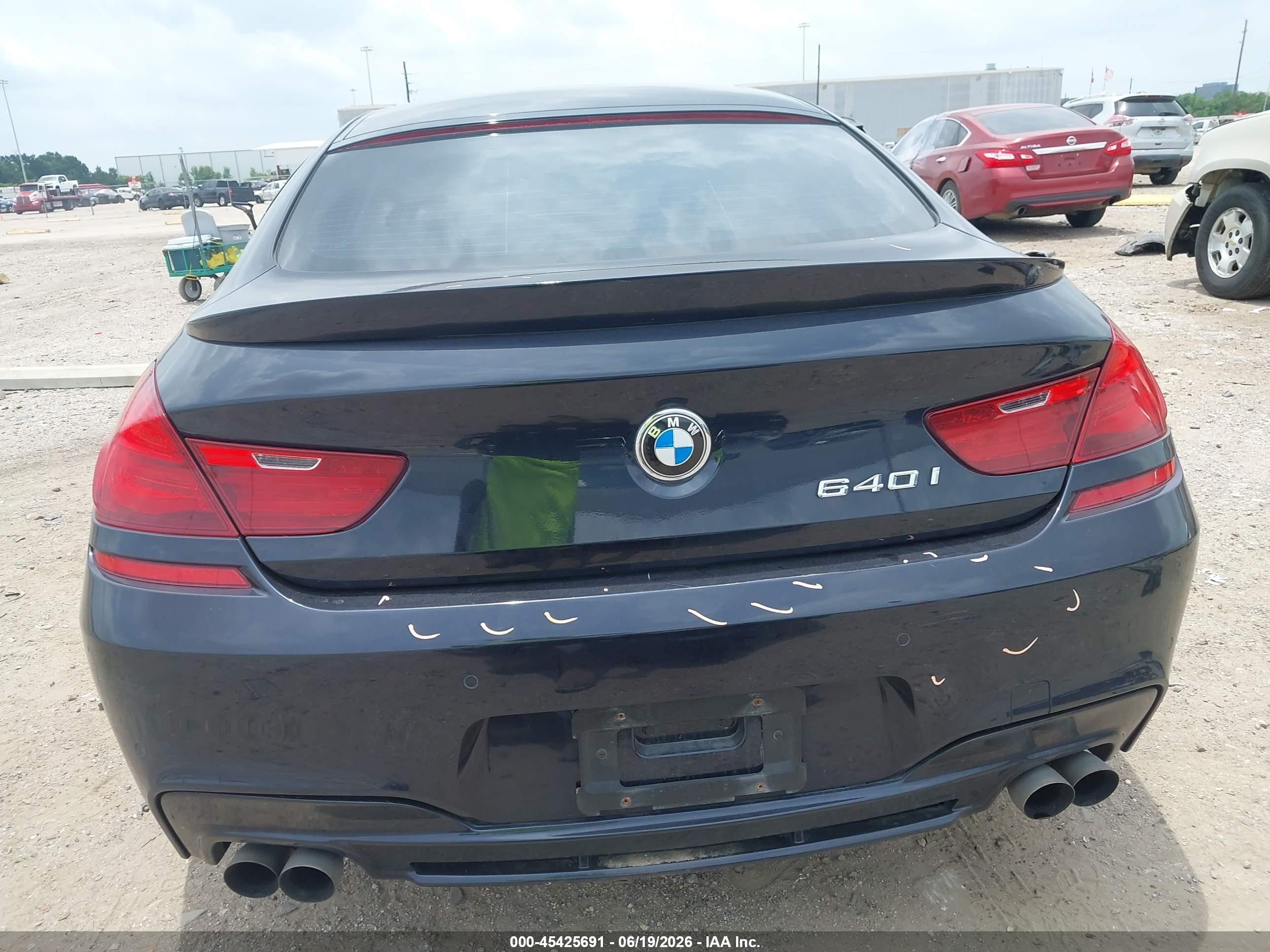 2015 Bmw 640i Gran Coupe   Black vin: WBA6A0C51FD318268