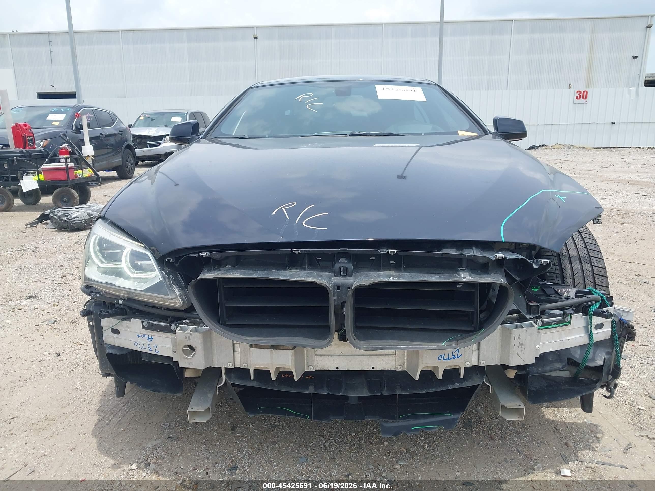 2015 Bmw 640i Gran Coupe   Black vin: WBA6A0C51FD318268