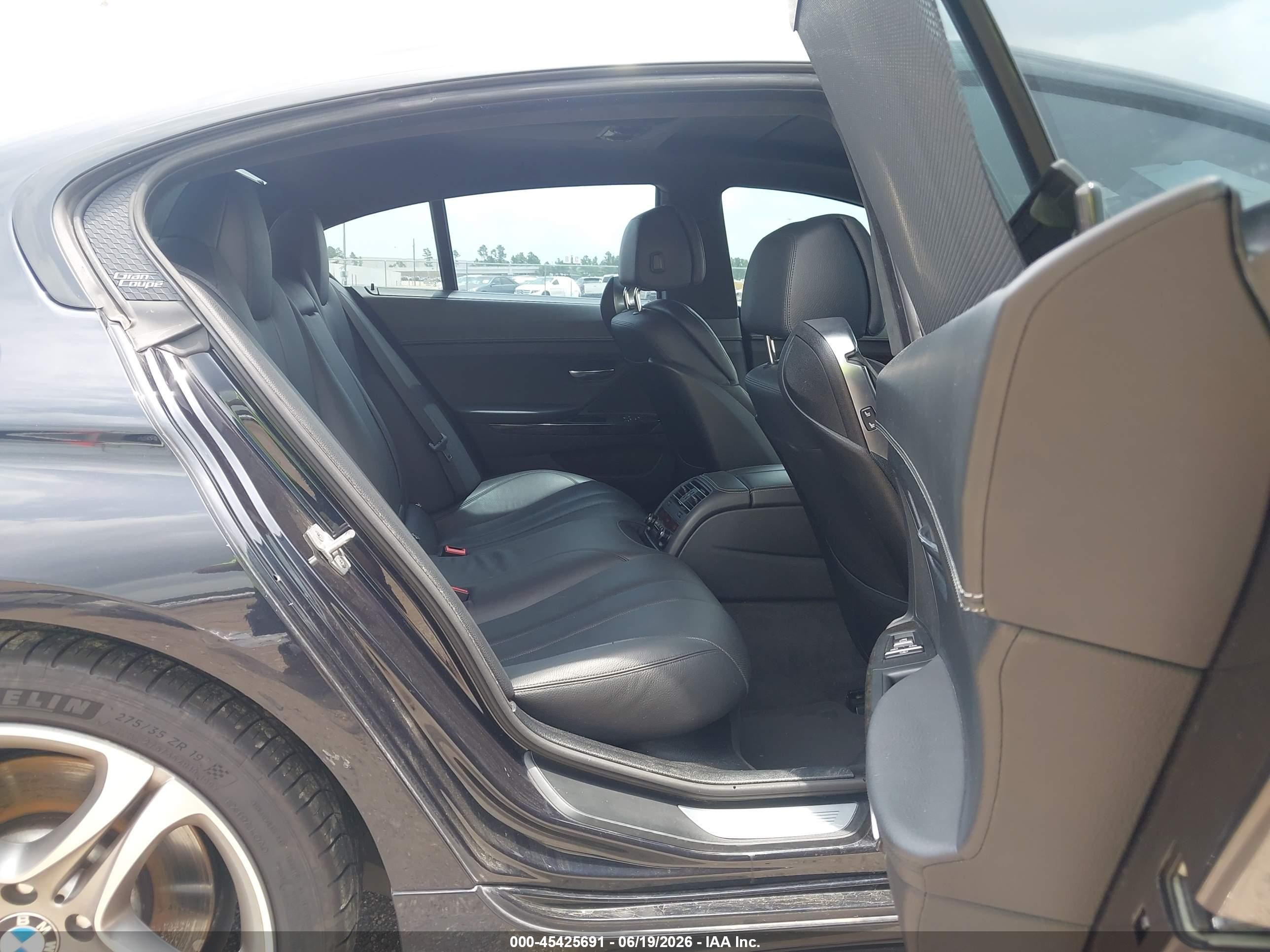 2015 Bmw 640i Gran Coupe   Black vin: WBA6A0C51FD318268