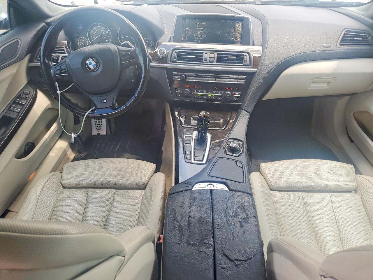 2013 Bmw 640 I White vin: WBA6A0C52DDF14395