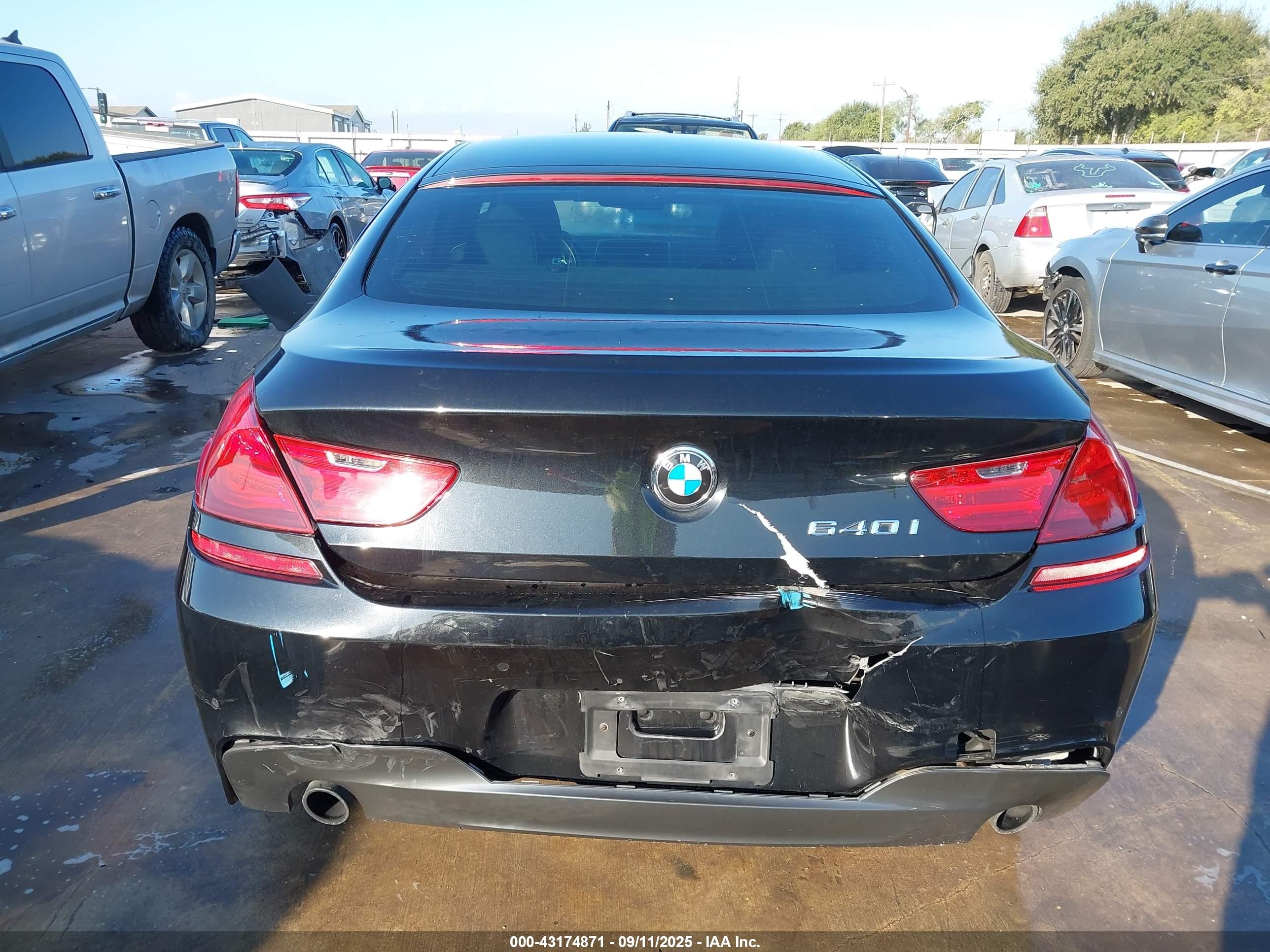 2013 Bmw 640i Gran Coupe   Black vin: WBA6A0C52DDZ04409