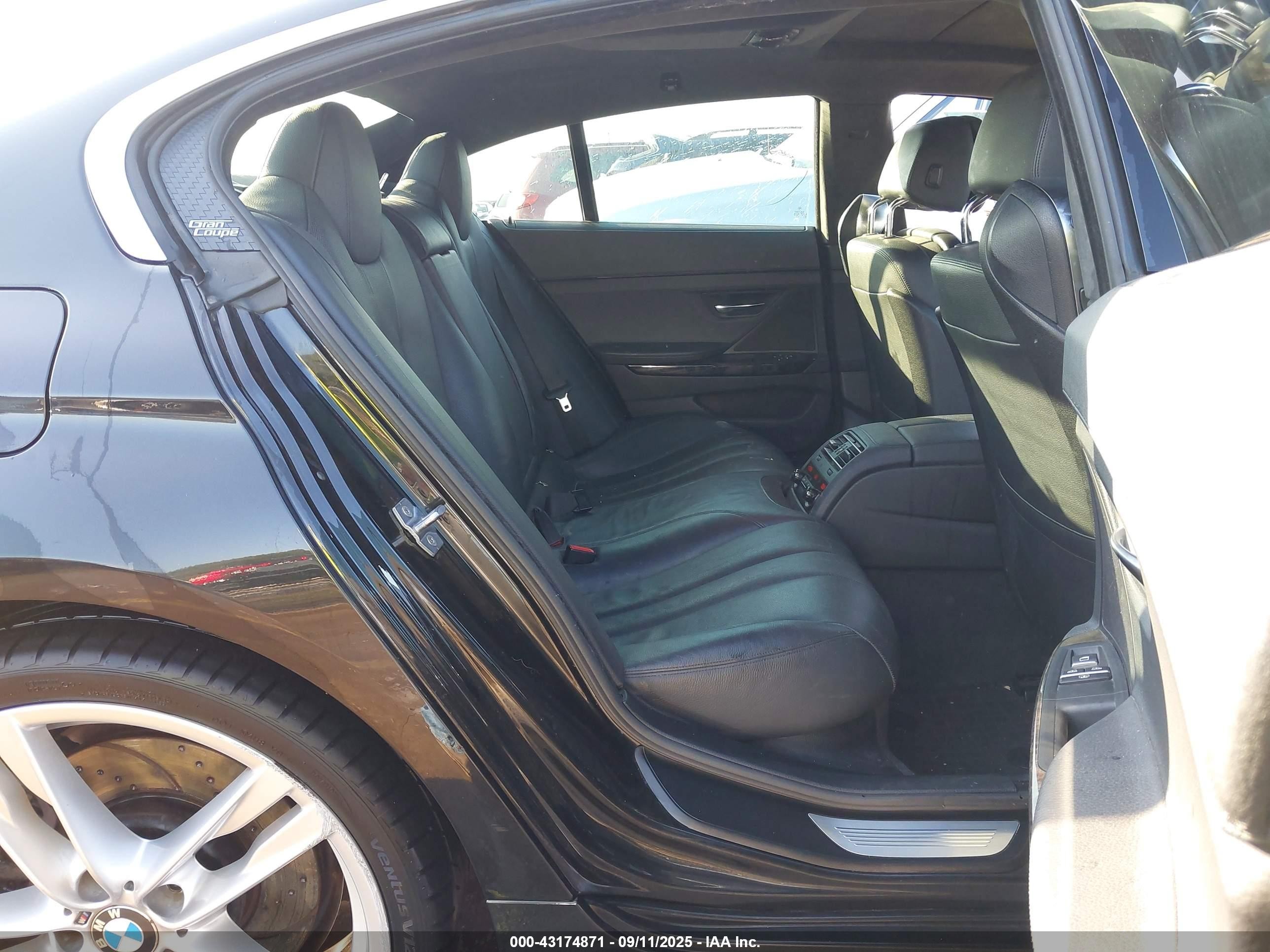 2013 Bmw 640i Gran Coupe   Black vin: WBA6A0C52DDZ04409