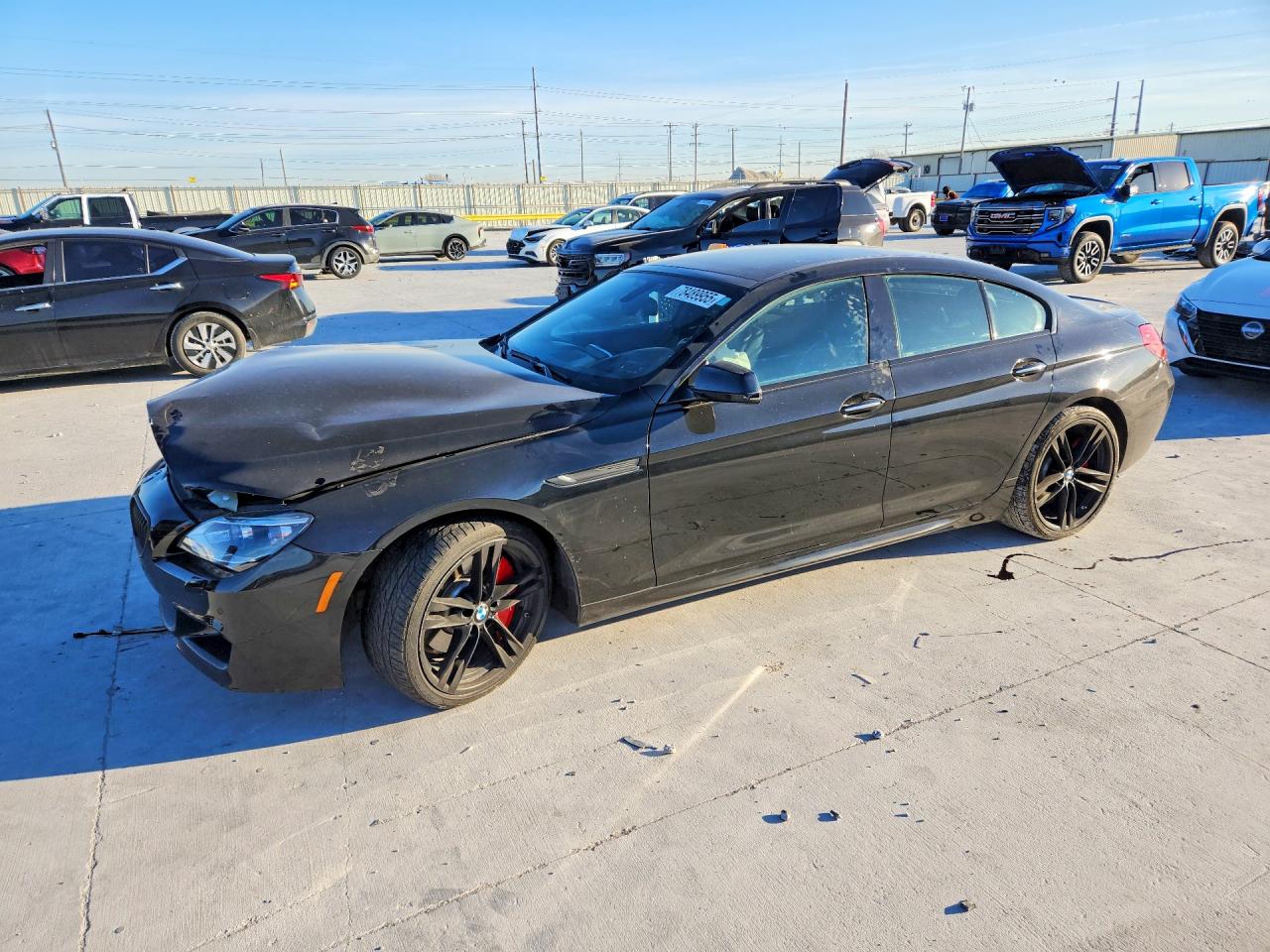 2014 Bmw 640 I Gran Coupe Black vin: WBA6A0C52ED317855