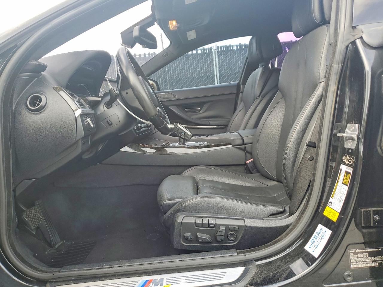 2015 Bmw 640 I Gran Coupe Black vin: WBA6A0C52FD317999