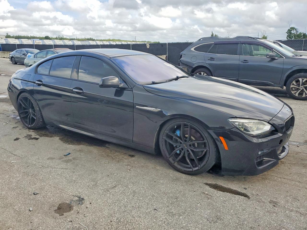 2015 Bmw 640 I Gran Coupe Black vin: WBA6A0C52FD317999