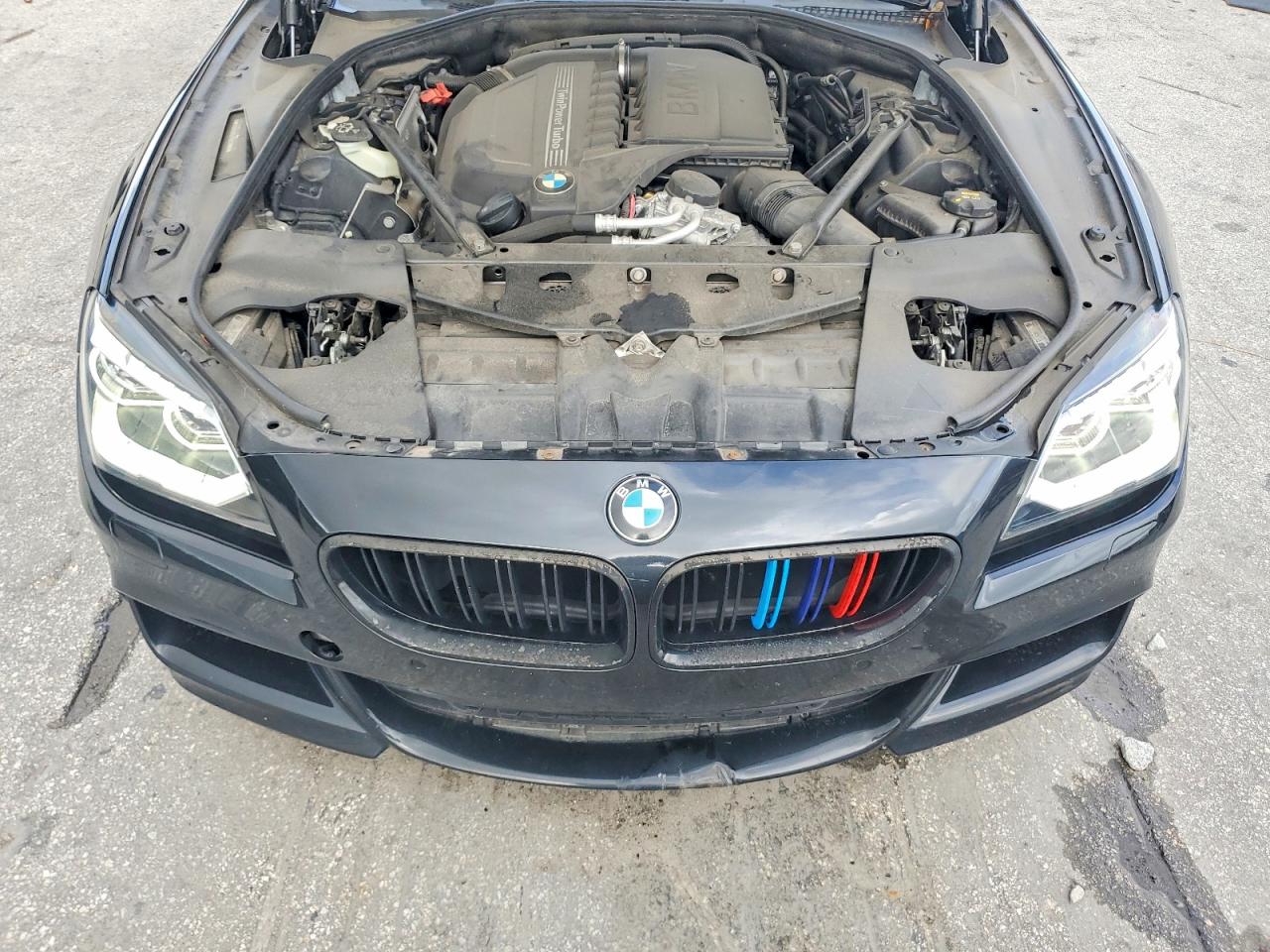 2015 Bmw 640 I Gran Coupe Black vin: WBA6A0C52FD317999