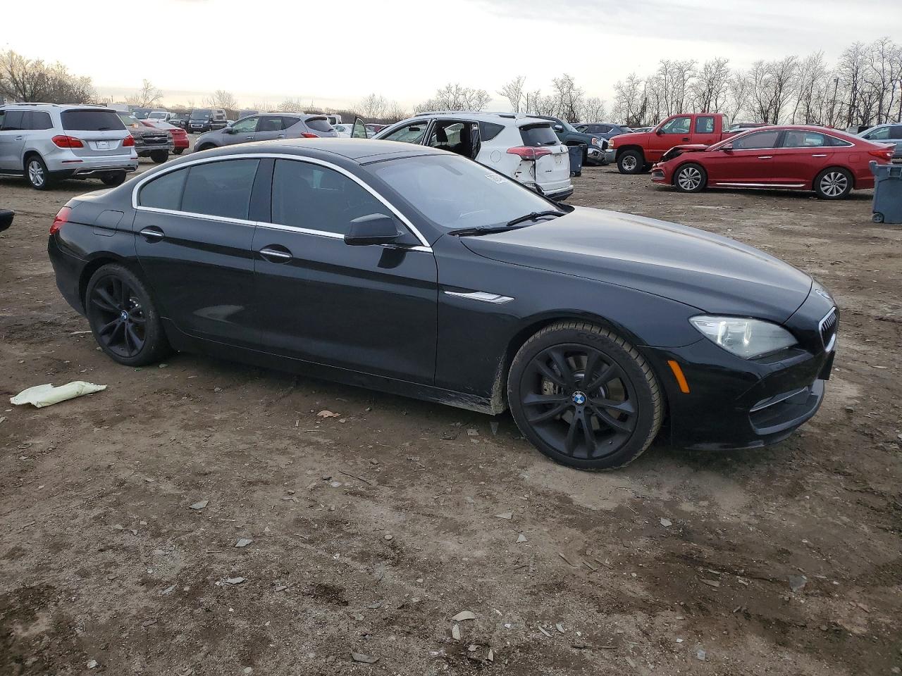 2014 Bmw 640 I Gran Coupe Black vin: WBA6A0C53ED317248