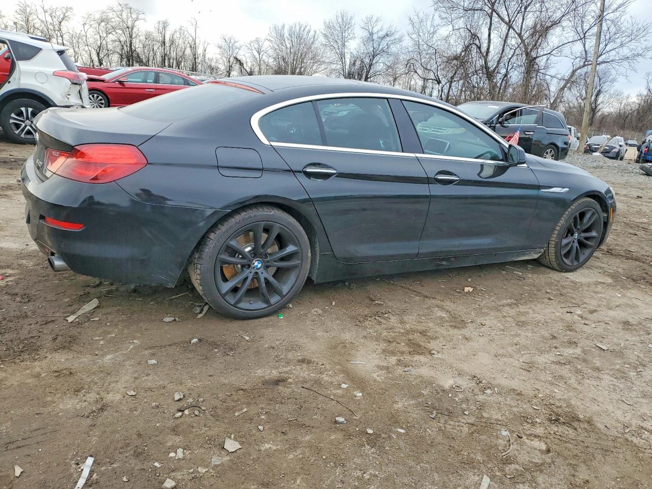 2014 Bmw 640 I Gran Coupe Black vin: WBA6A0C53ED317248