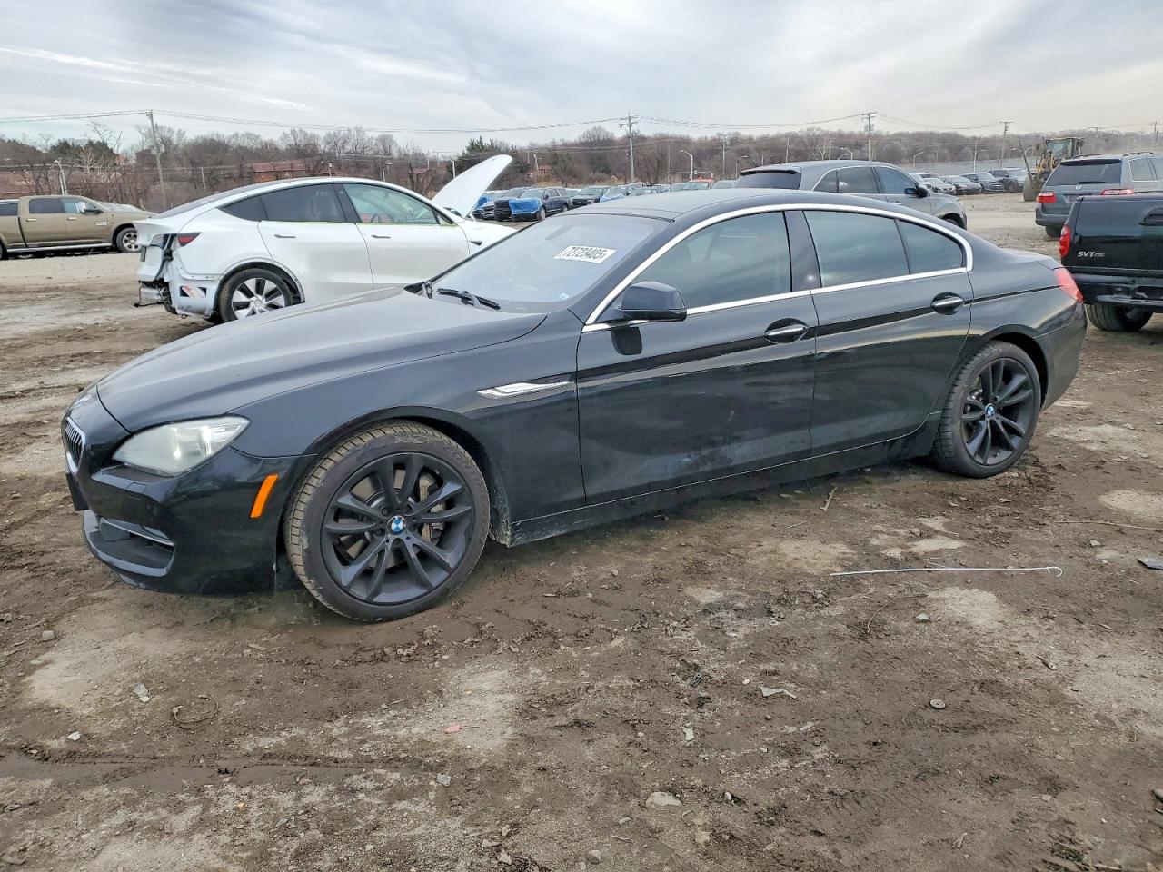 2014 Bmw 640 I Gran Coupe Черный vin: WBA6A0C53ED317248